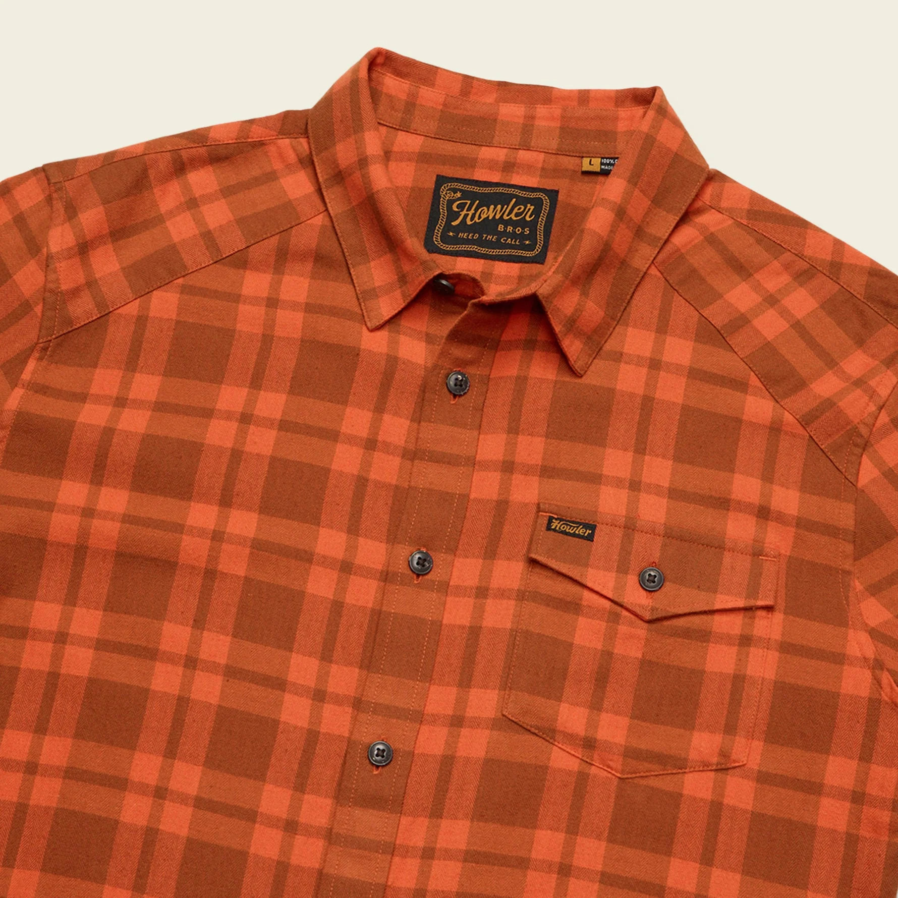 La Grange Lightweight Flannel - Cohen Plaid : Pumpkin - Image 3