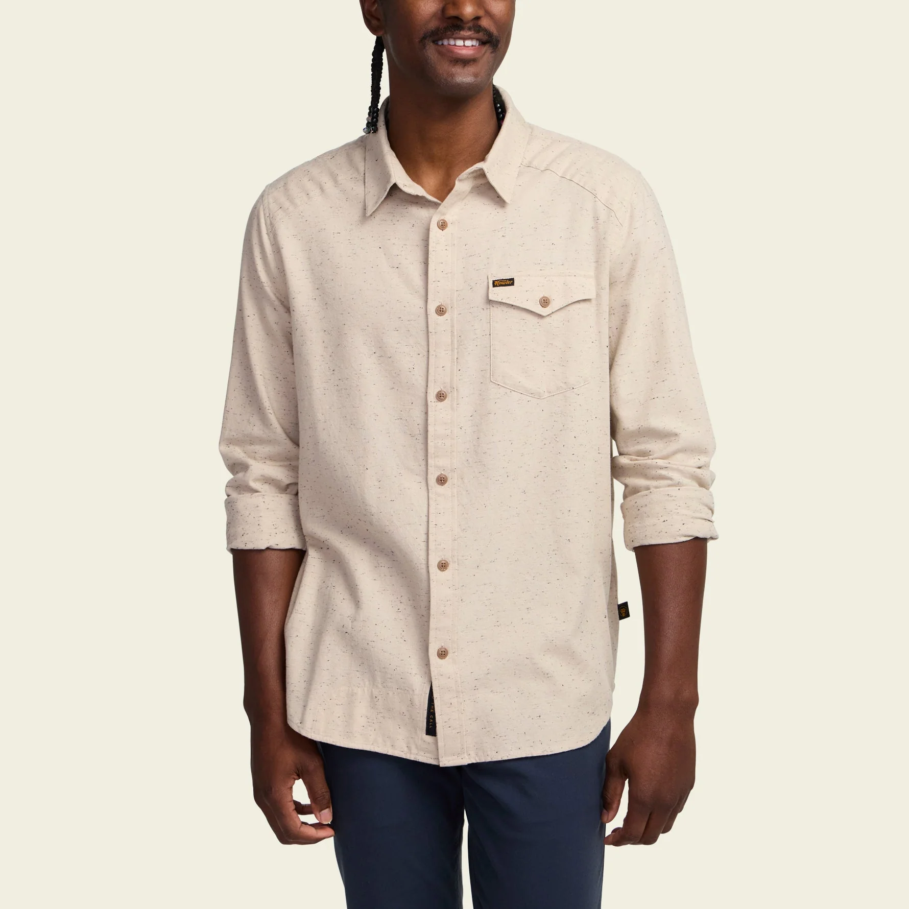 La Grange Lightweight Flannel - Speckled Sand - Image 4