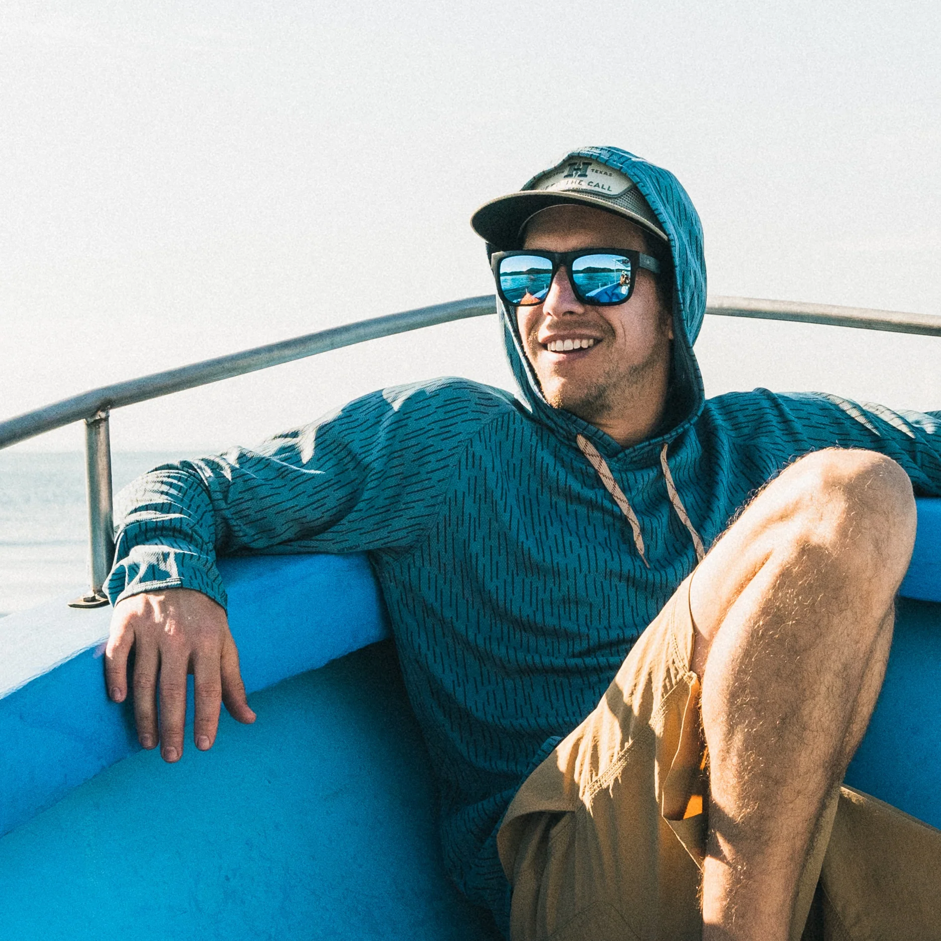 Loggerhead Hoodie - Deluge Camo : Pacific Blue - Image 2