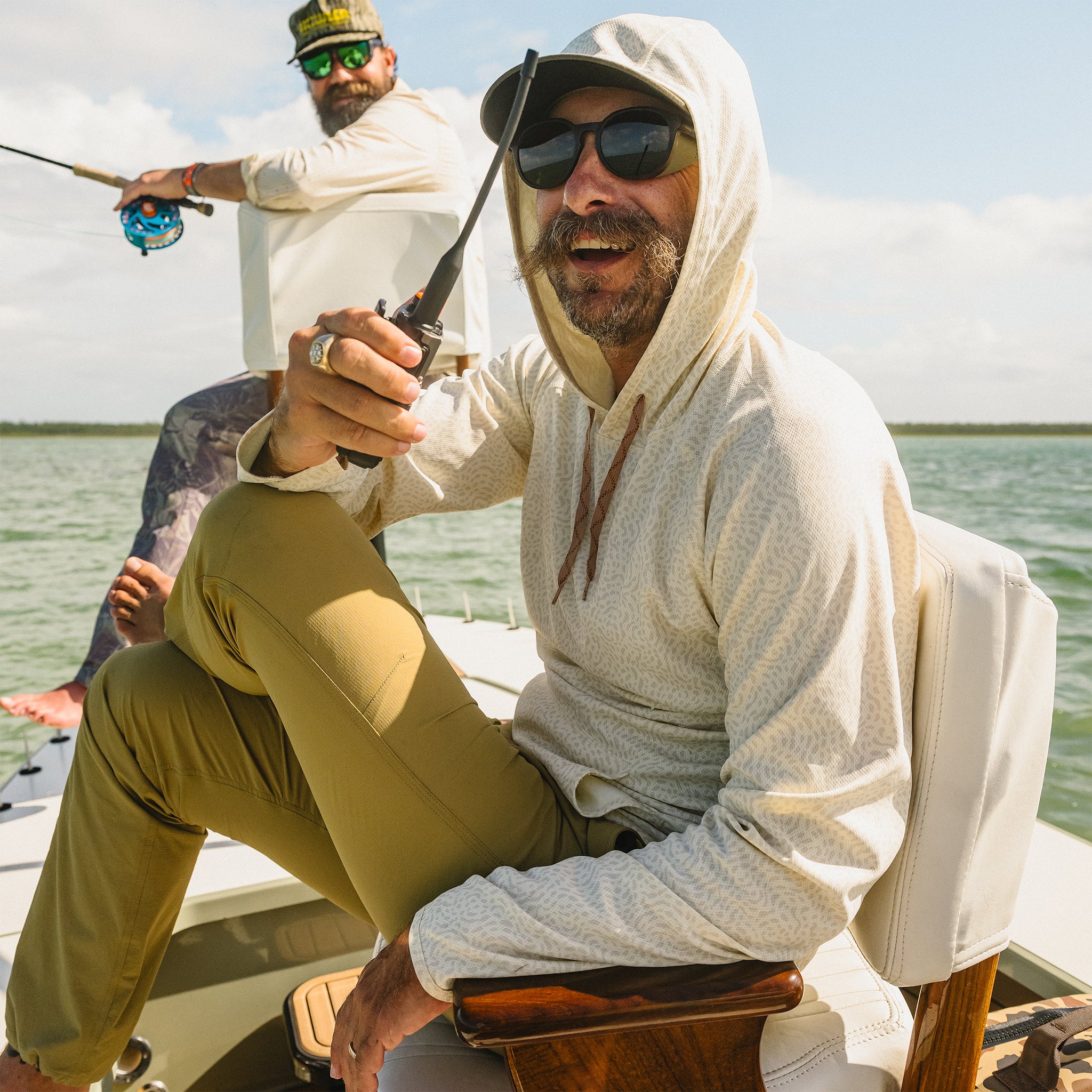 Loggerhead Hoodie - Pond Patterns : Bone - Image 2
