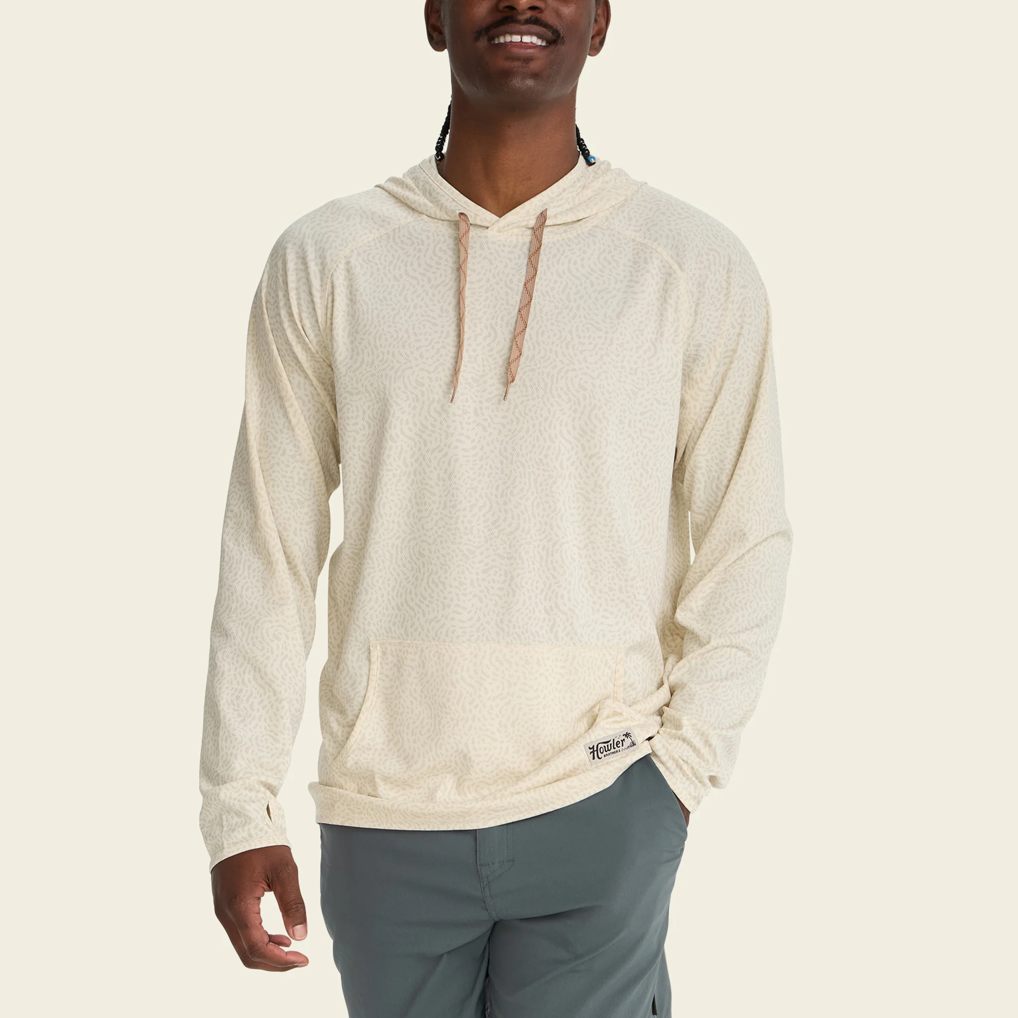 Loggerhead Hoodie - Pond Patterns : Bone - Image 4
