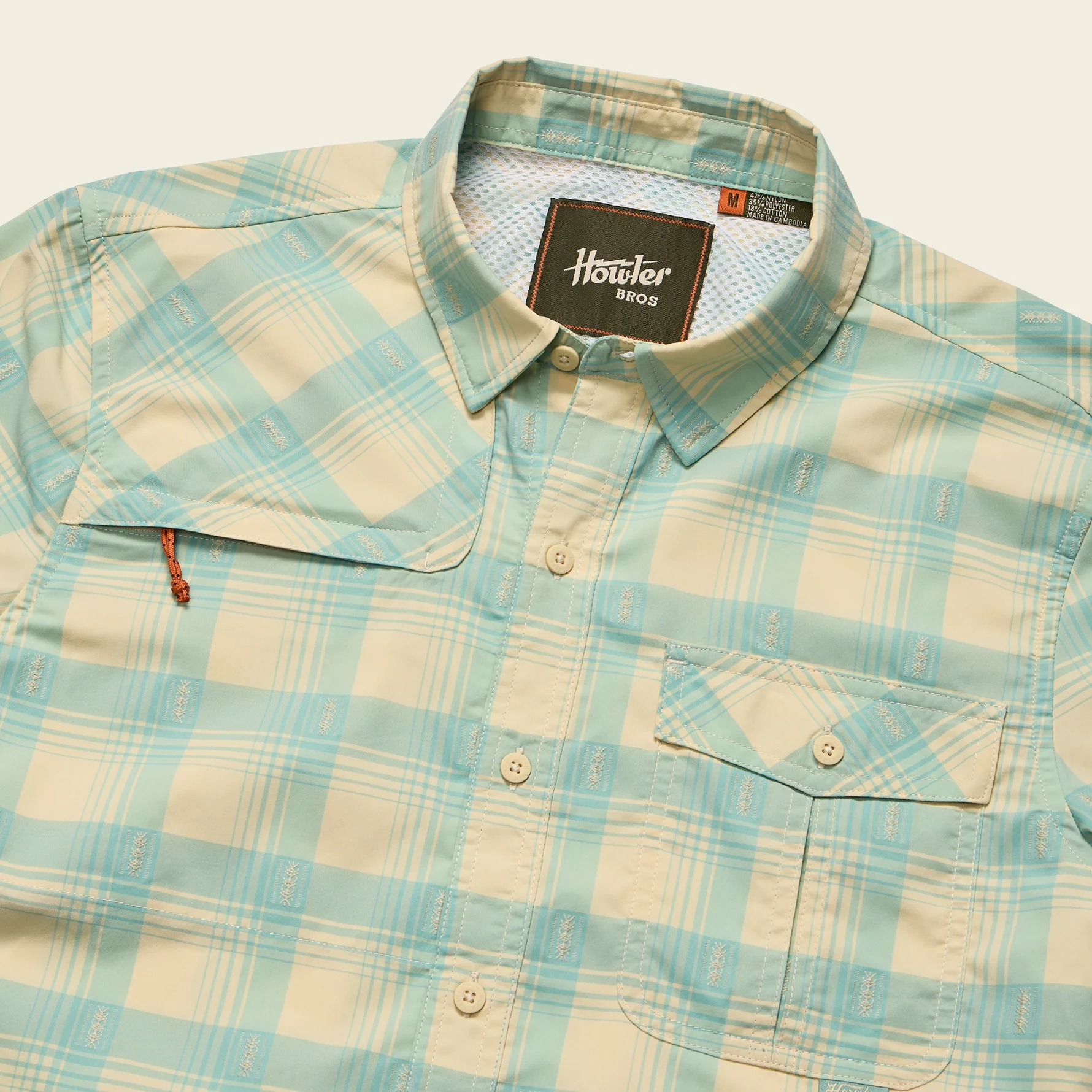 Matagorda Longsleeve - Sheldon Dobby Plaid : Parchment - Image 3