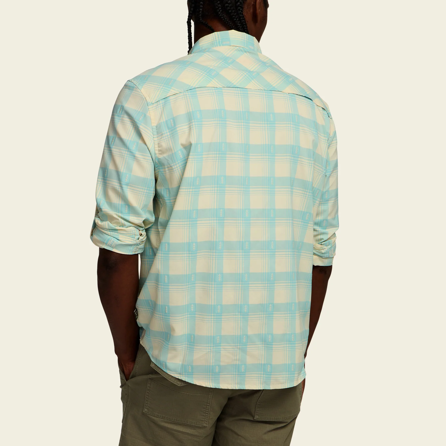 Matagorda Longsleeve - Sheldon Dobby Plaid : Parchment - Image 6