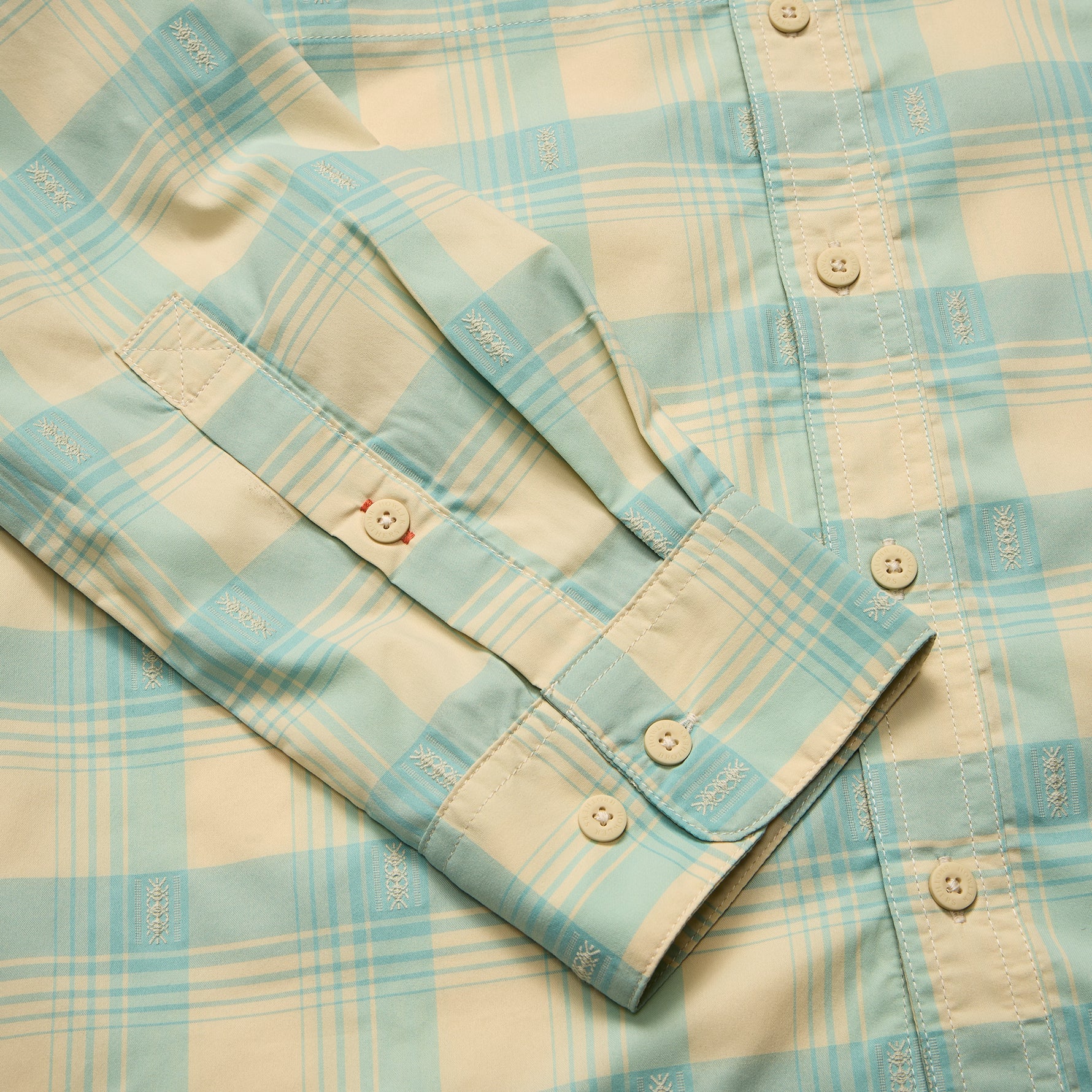 Matagorda Longsleeve - Sheldon Dobby Plaid : Parchment - Image 7
