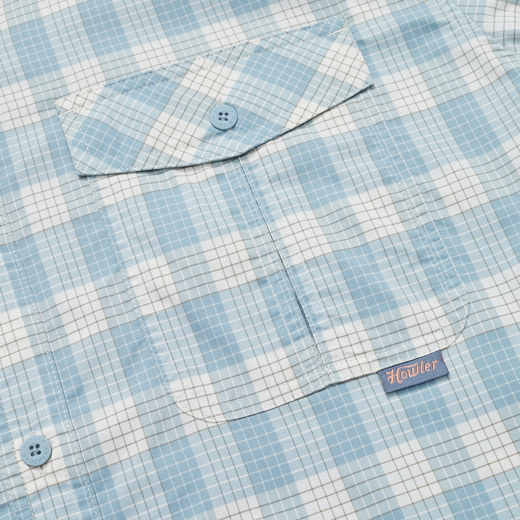 Matagorda Longsleeve Shirt - Landon Plaid : Summer Sky - Image 3