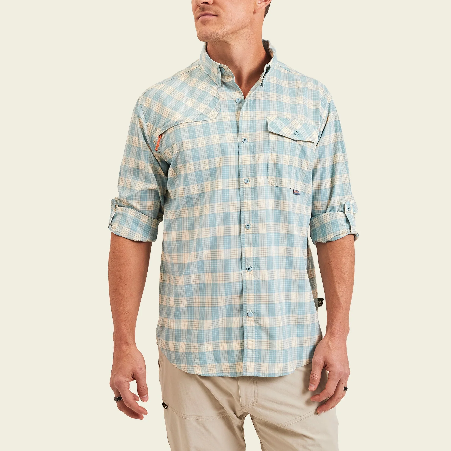 Matagorda Longsleeve Shirt - Landon Plaid : Summer Sky - Image 4
