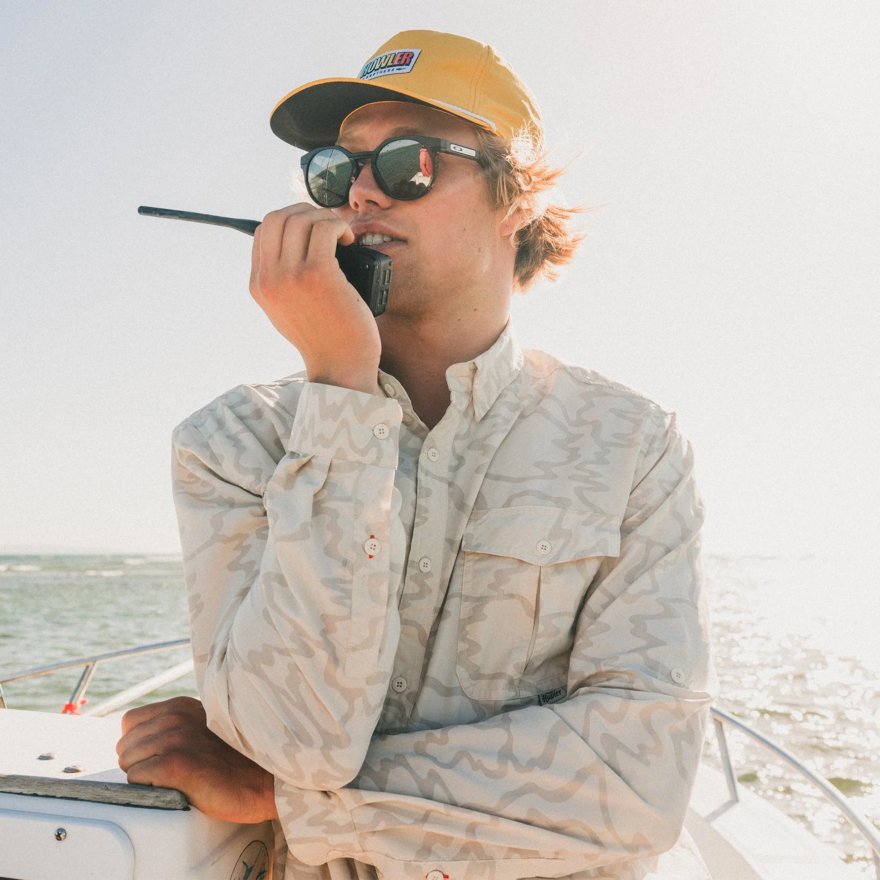 Matagorda Longsleeve Shirt - Ocean Motion : Off White - Image 2