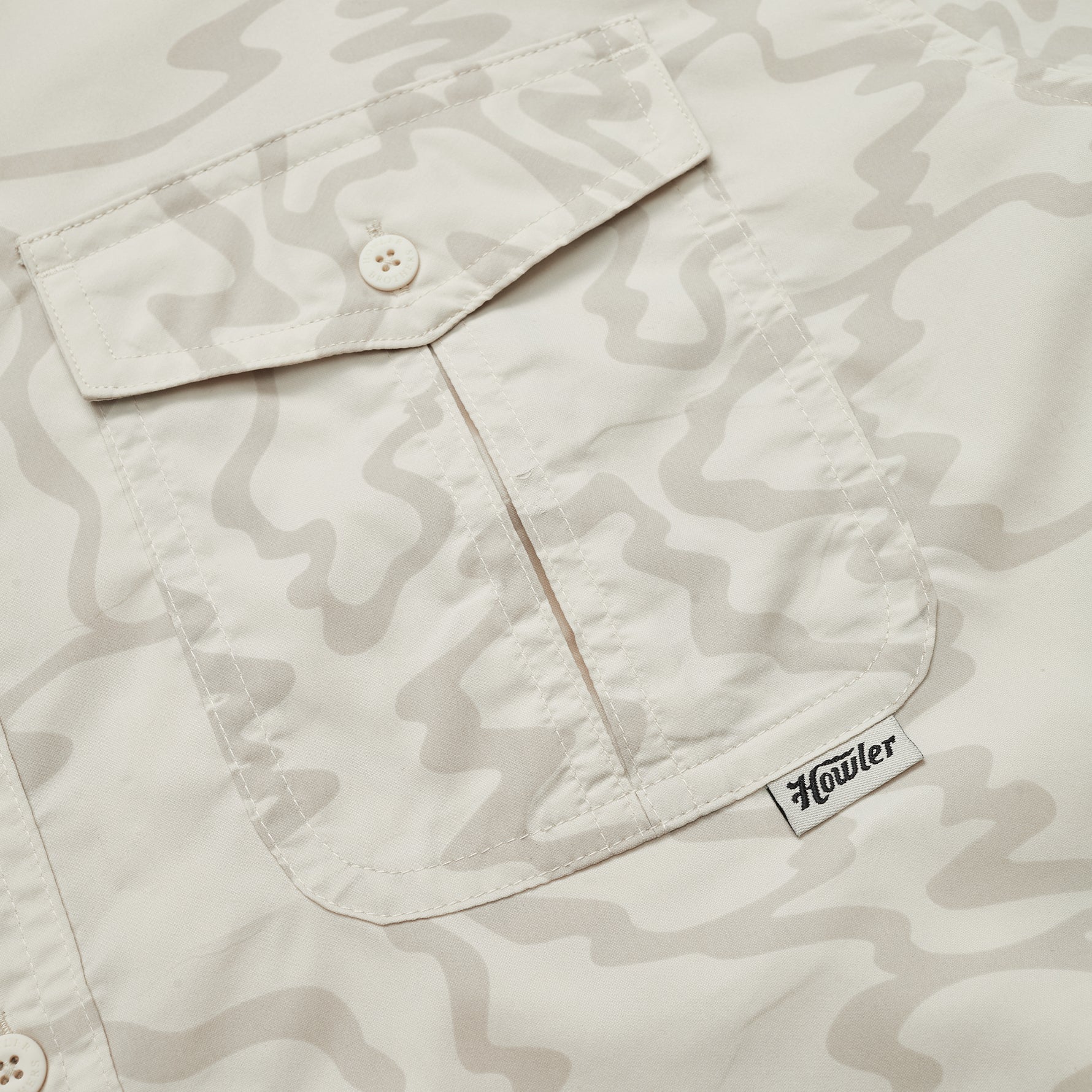 Matagorda Longsleeve Shirt - Ocean Motion : Off White - Image 3
