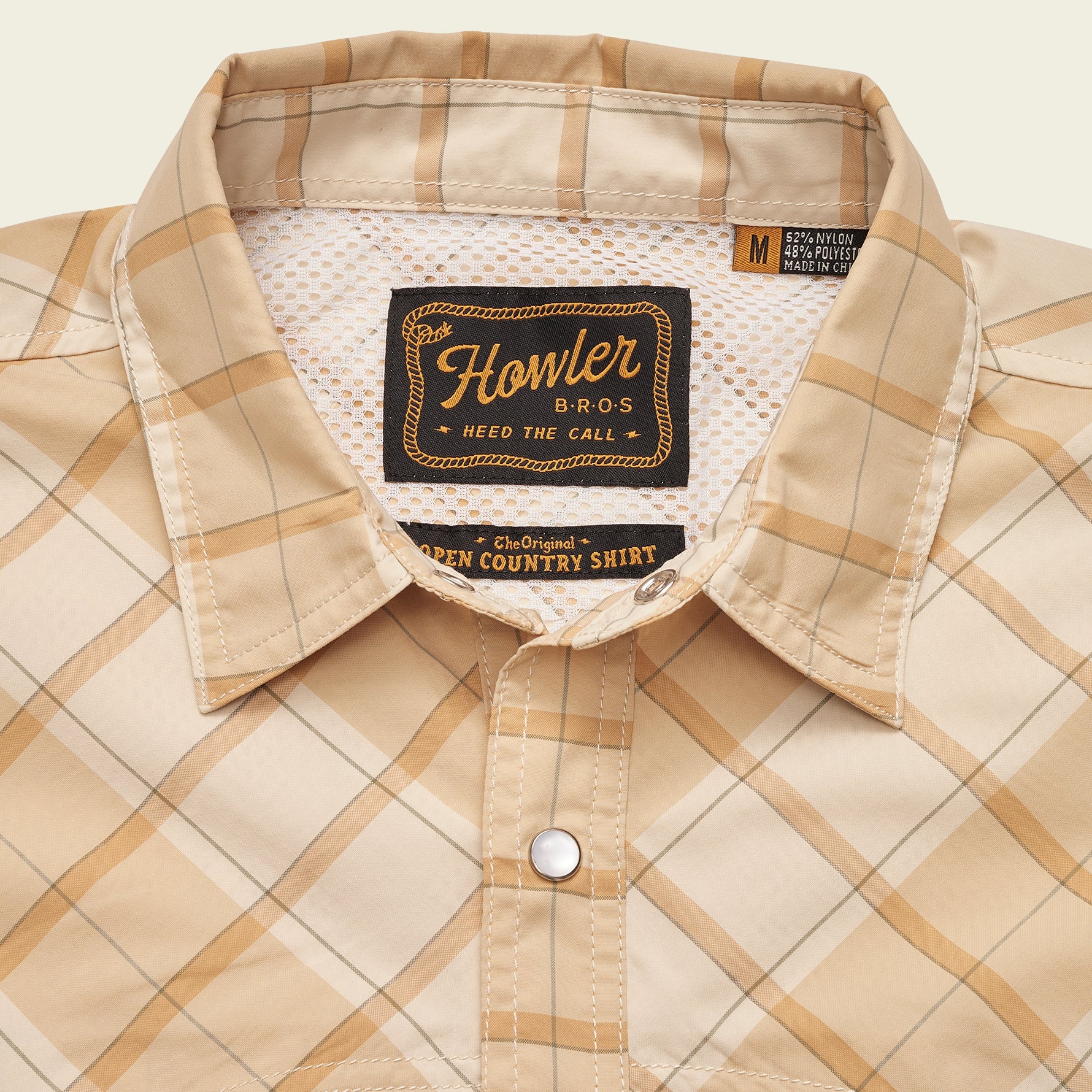 Open Country Tech Shirt - Braden Plaid : Brown Rice - Image 6