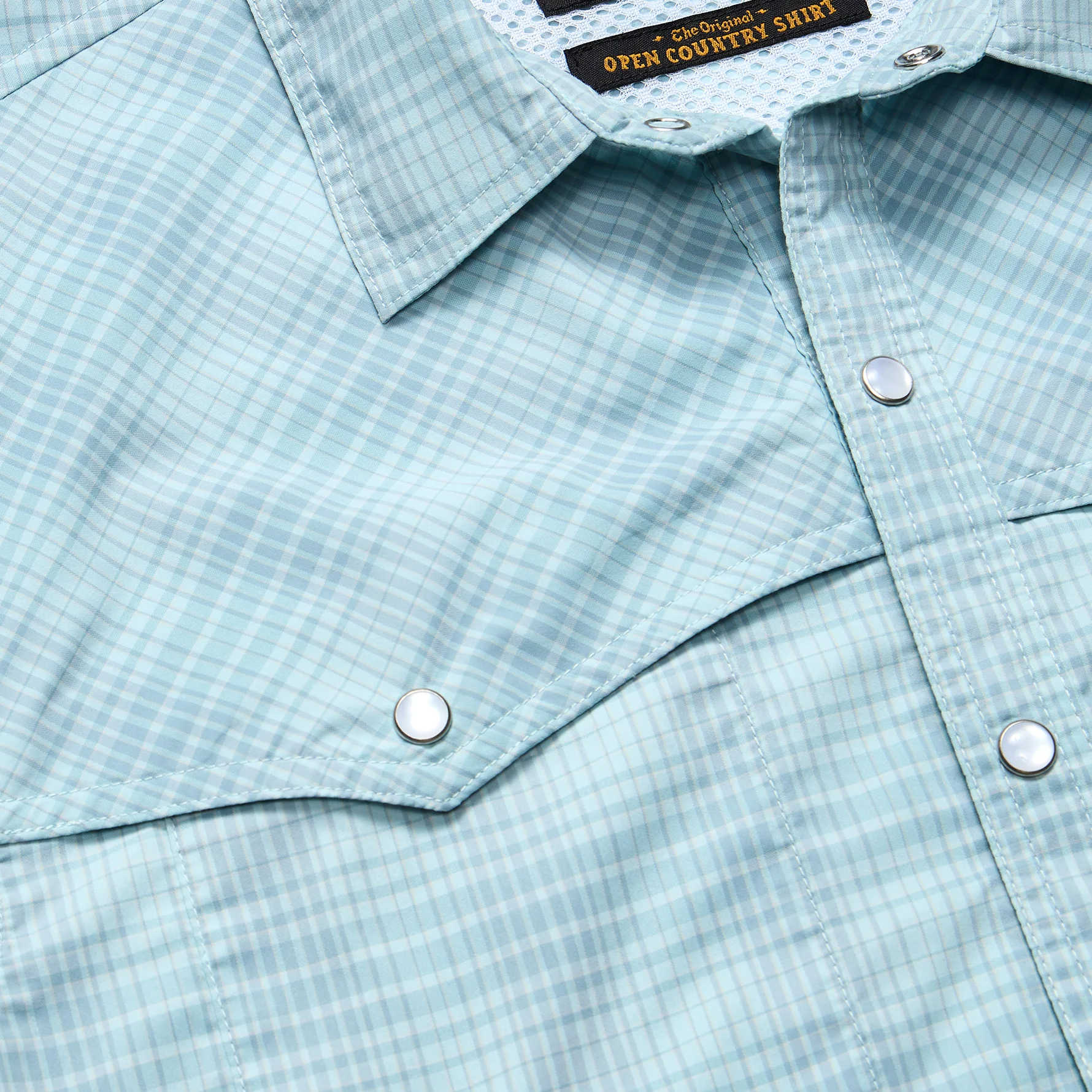 Open Country Tech Shirt - Coopers Plaid : Sterling Blue - Image 6