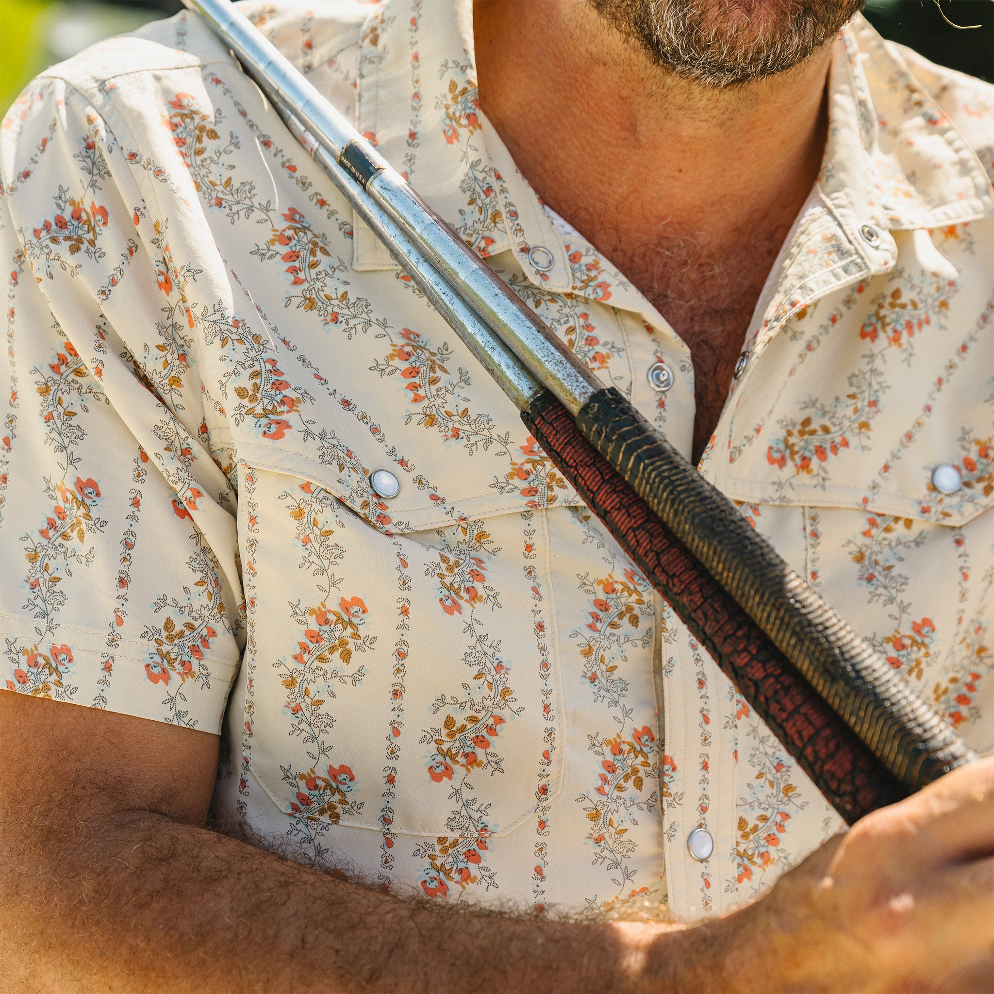 Open Country Tech Shirt - Grampa's Curtains : Natural - Image 2