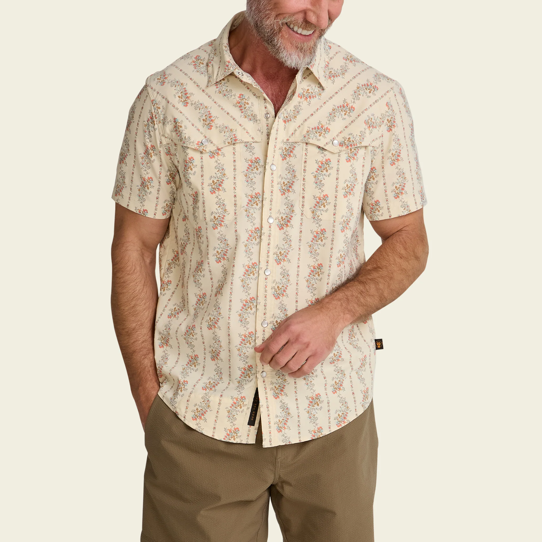 Open Country Tech Shirt - Grampa's Curtains : Natural - Image 4