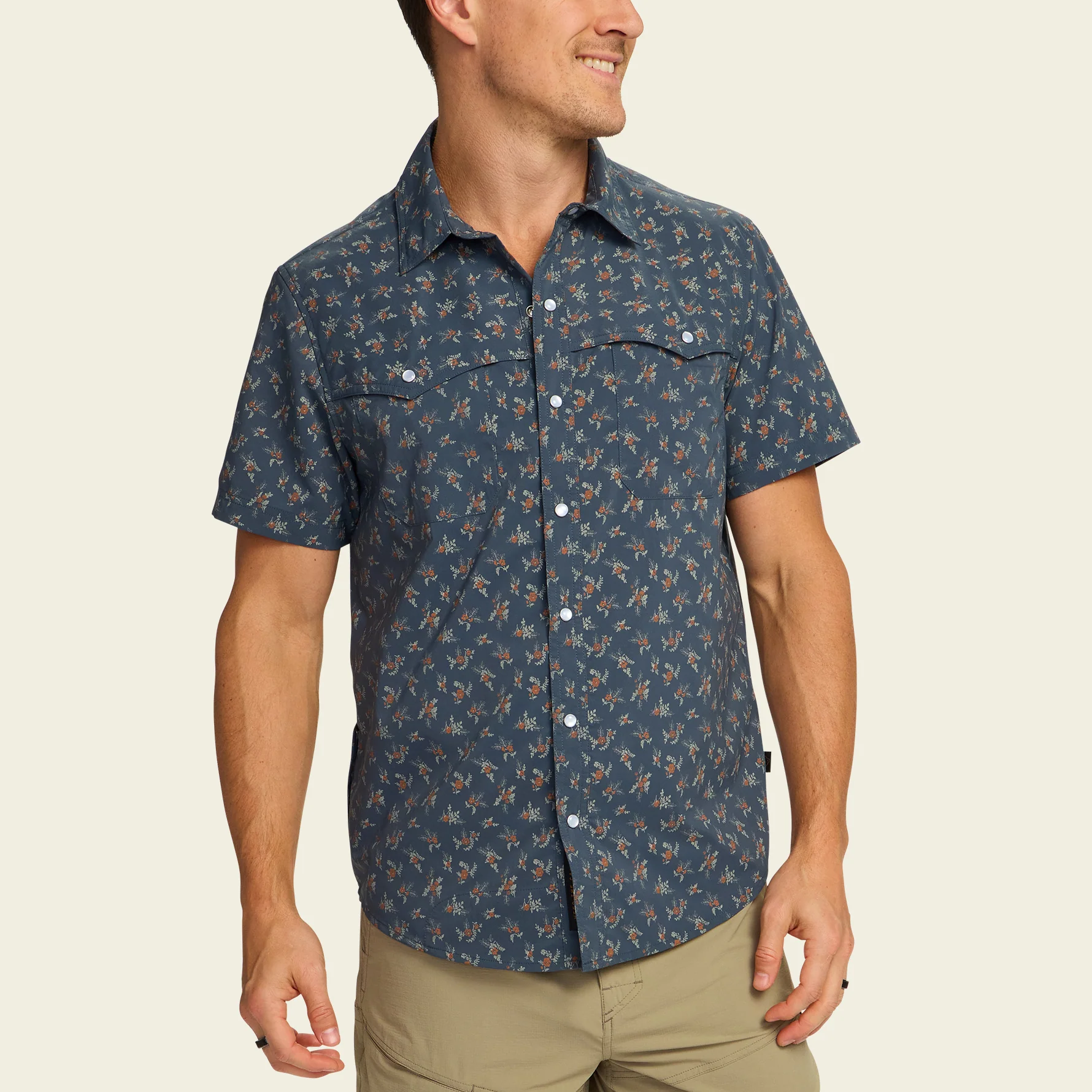 Open Country Tech Shirt - Rancher Floral : Dark Slate - Image 4