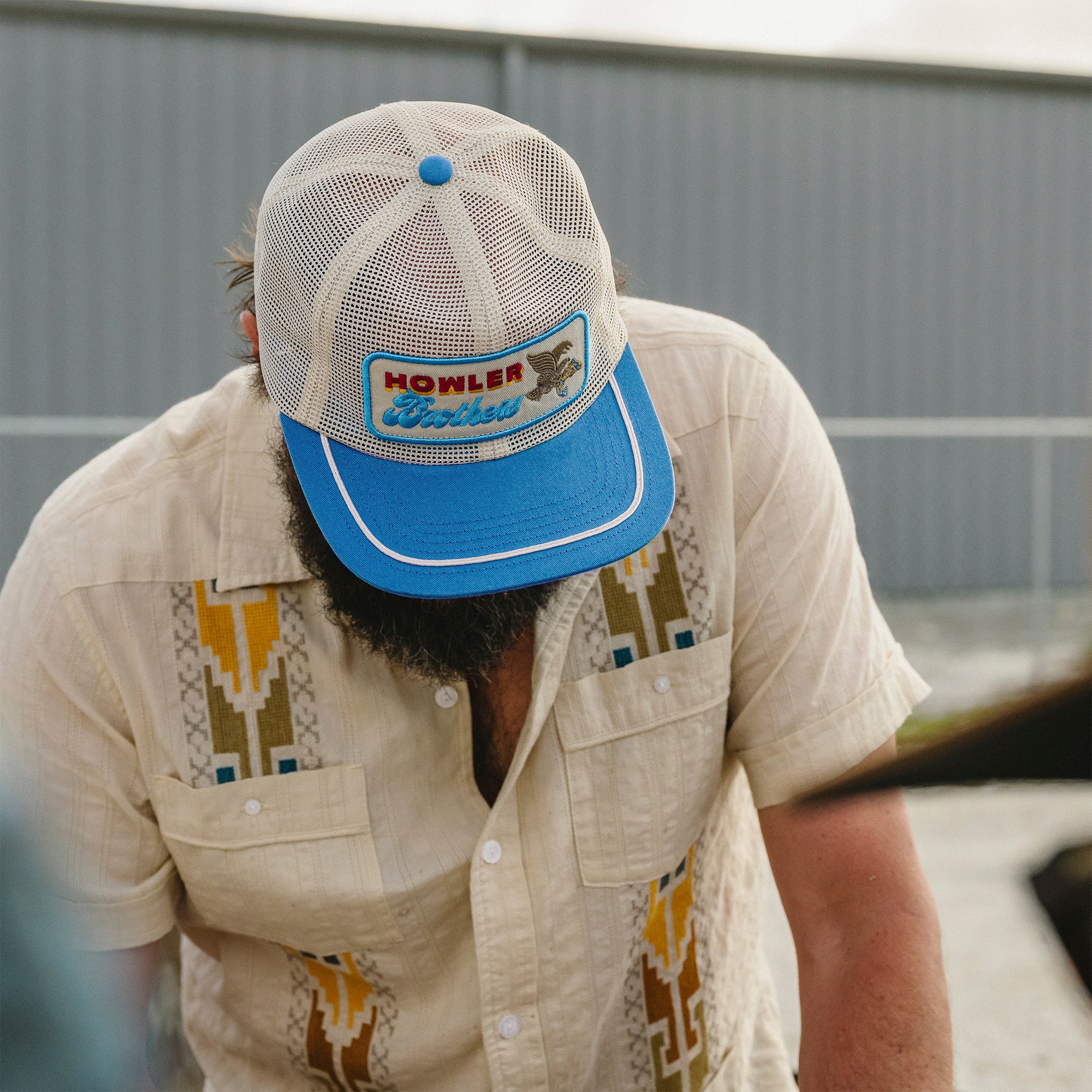 Osprey Prey Feedstore Snapback - Stone / Blue - Image 2