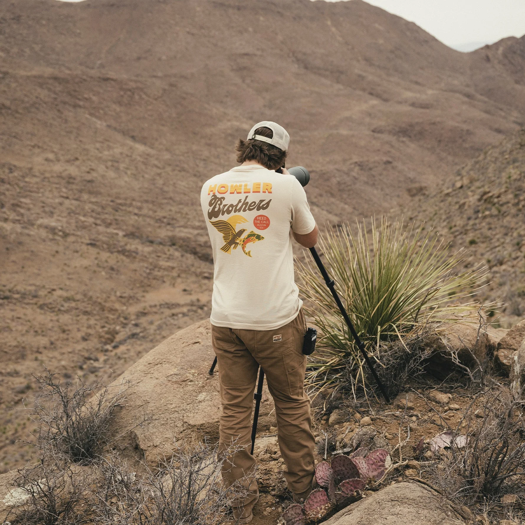 Osprey Prey Pocket T-Shirt - Sand Heather - Image 2