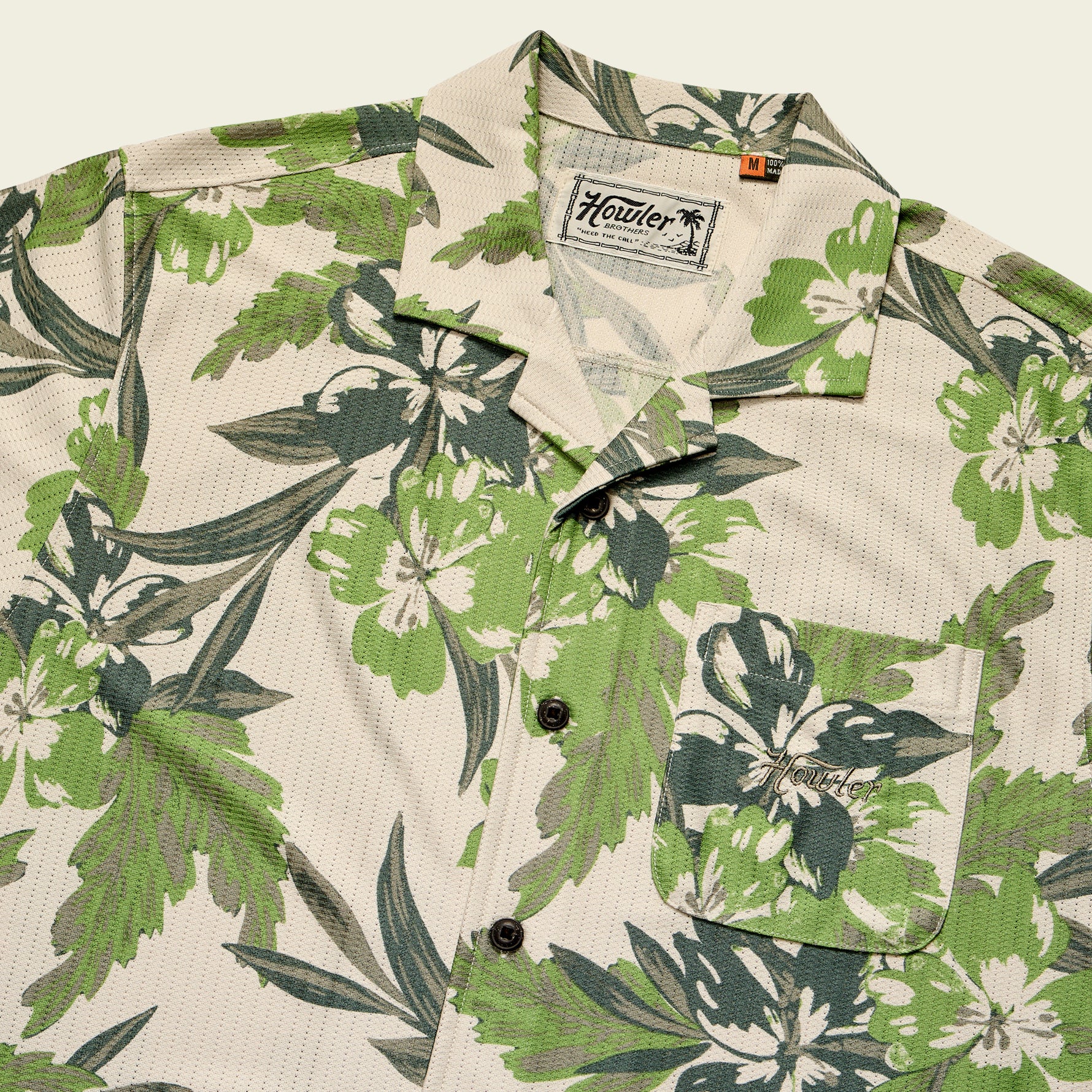 Palapa Tech Shirt - Flagler Floral : Off White - Image 3