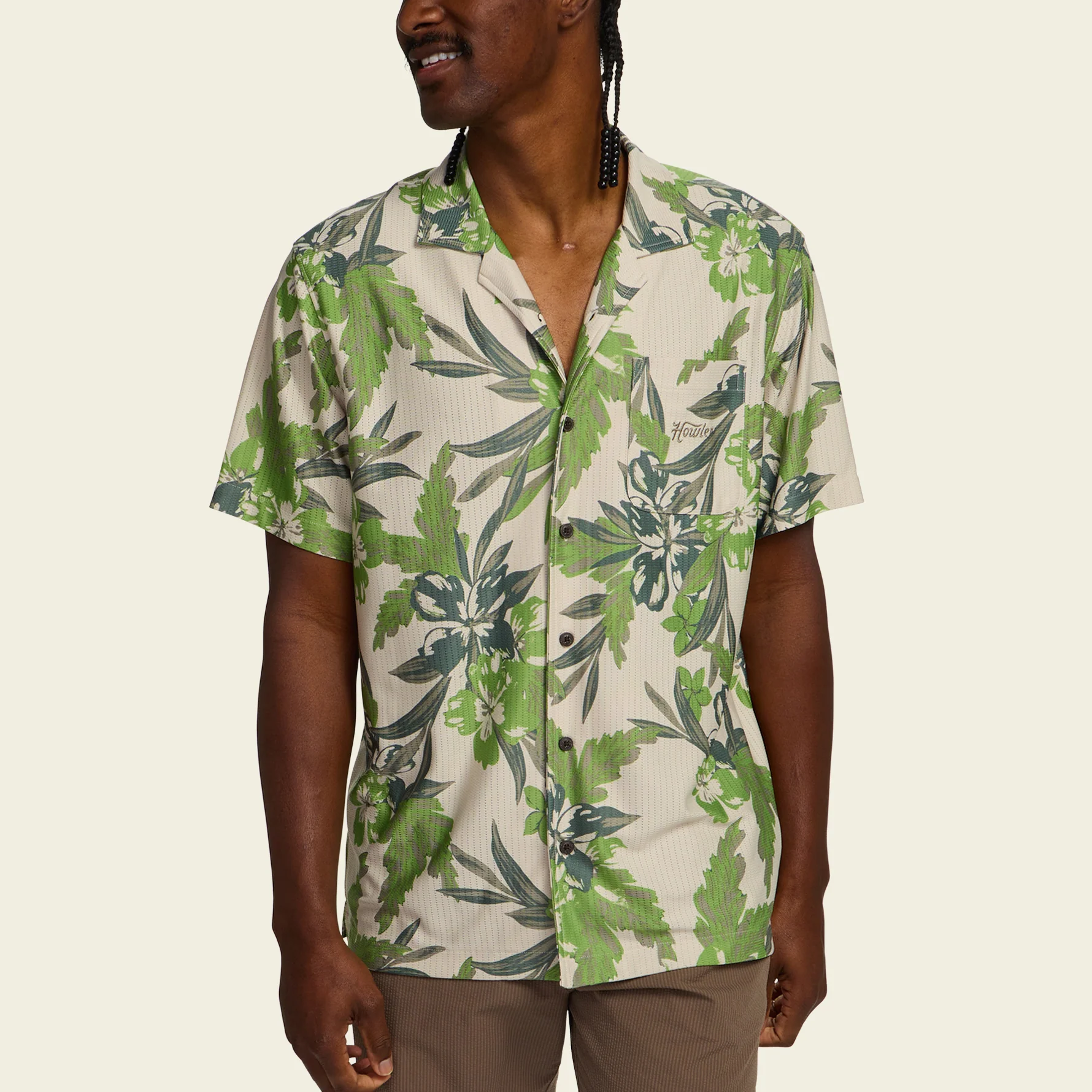 Palapa Tech Shirt - Flagler Floral : Off White - Image 4