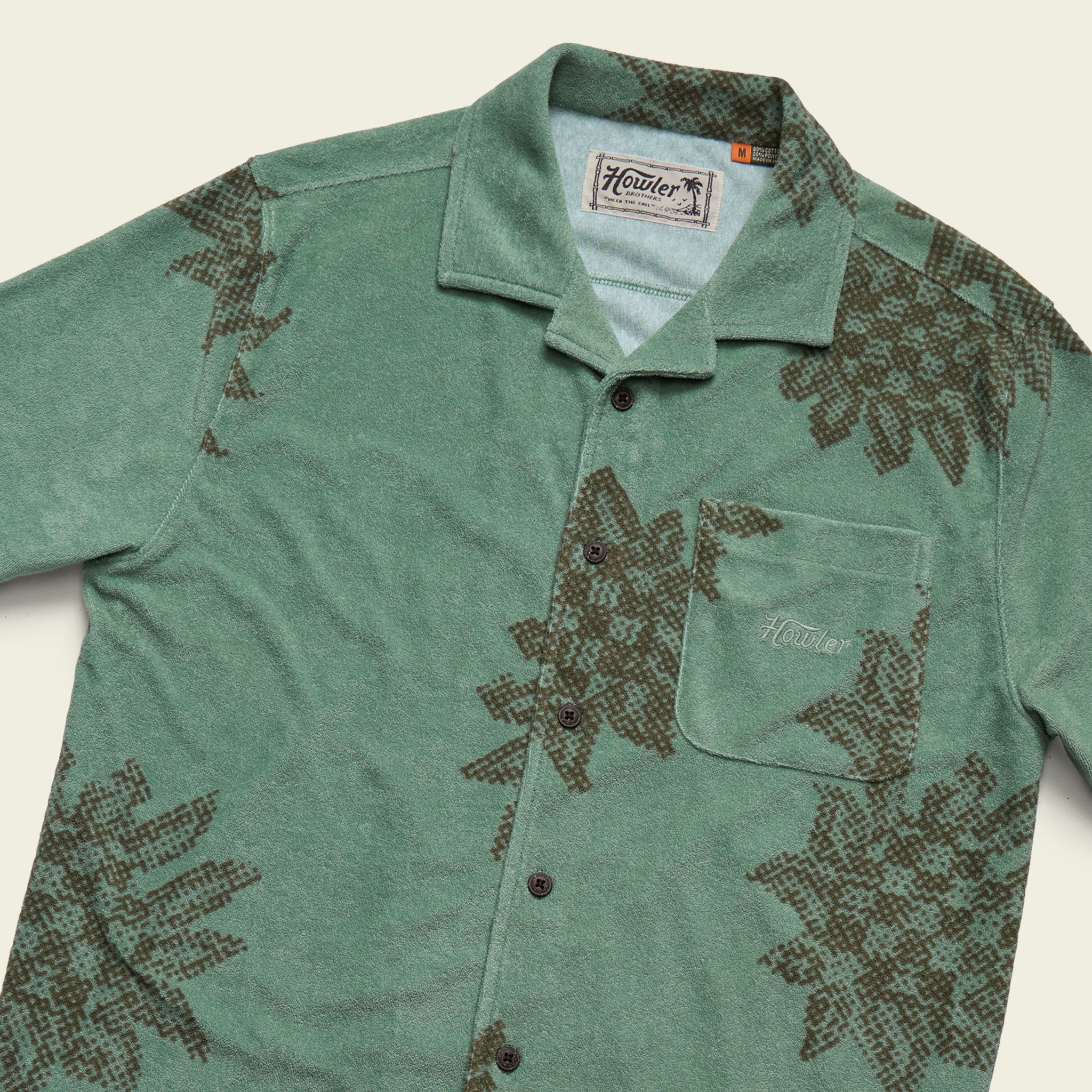 Palapa Terry Shirt - Sunflower Pixels : Granite Green - Image 3