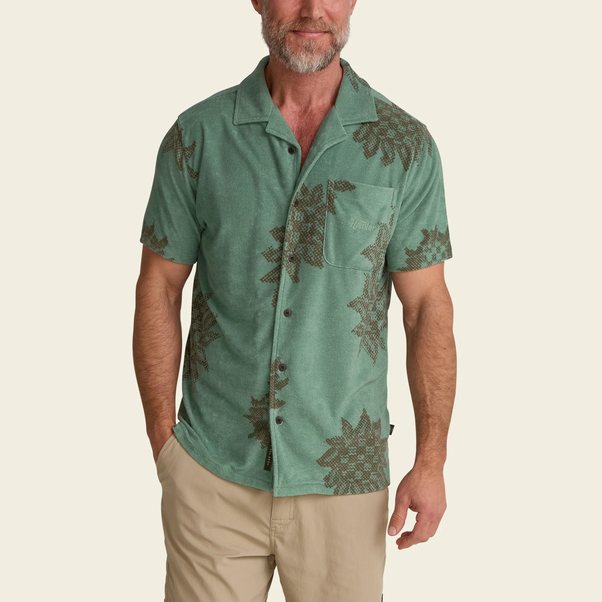 Palapa Terry Shirt - Sunflower Pixels : Granite Green - Image 4