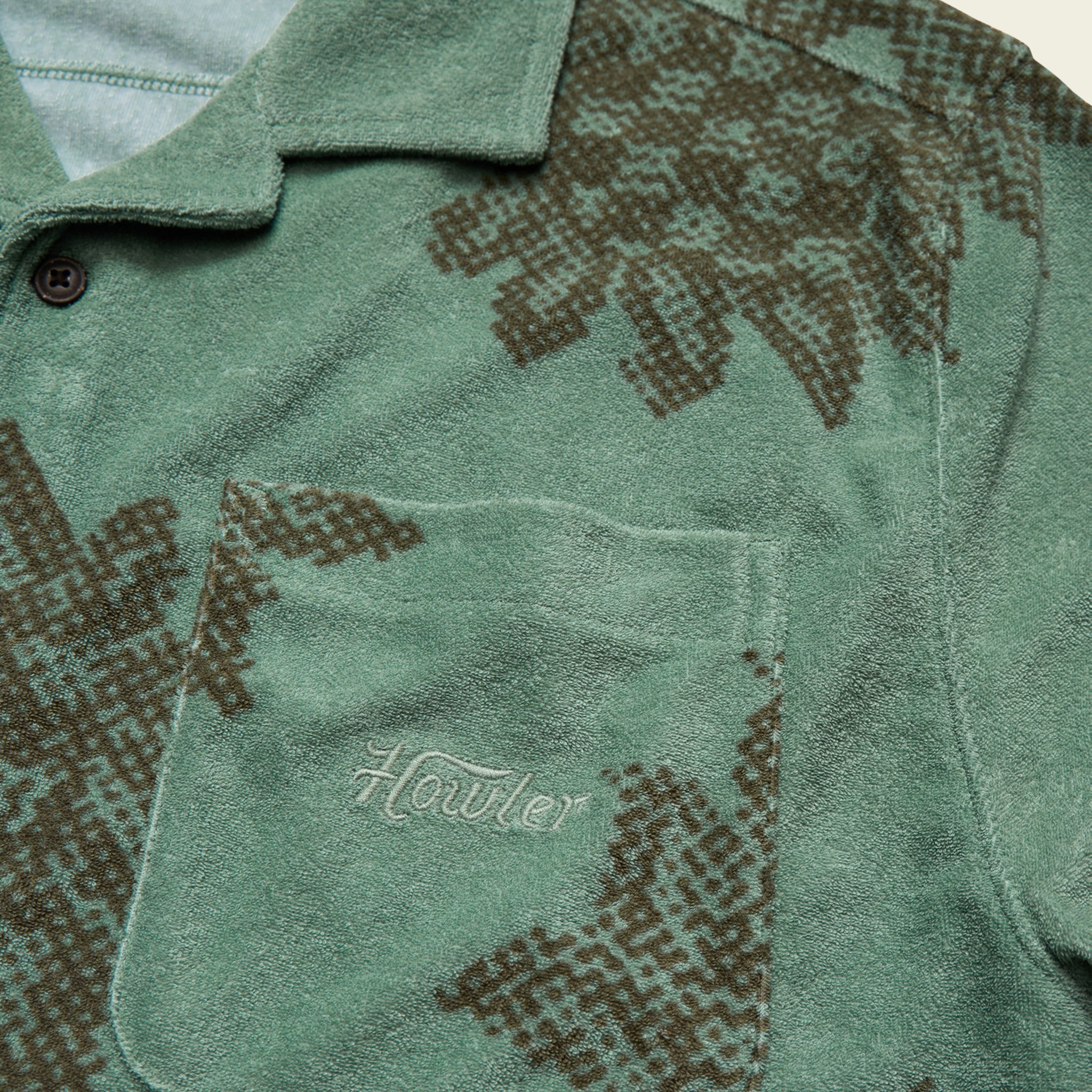 Palapa Terry Shirt - Sunflower Pixels : Granite Green - Image 5