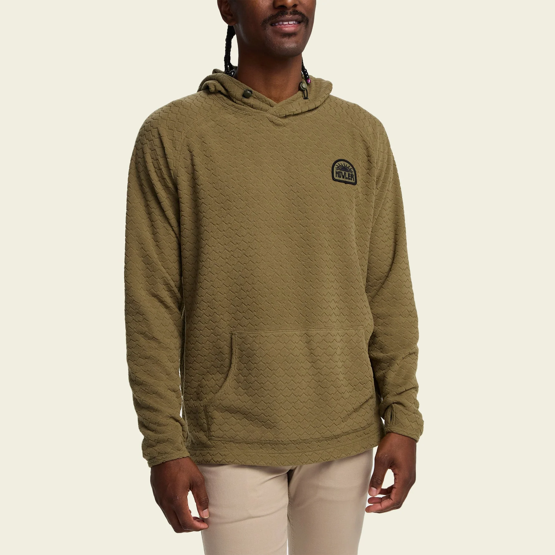 Palo Duro Fleece Hoodie - Mountain Grid : Fatigue - Image 4