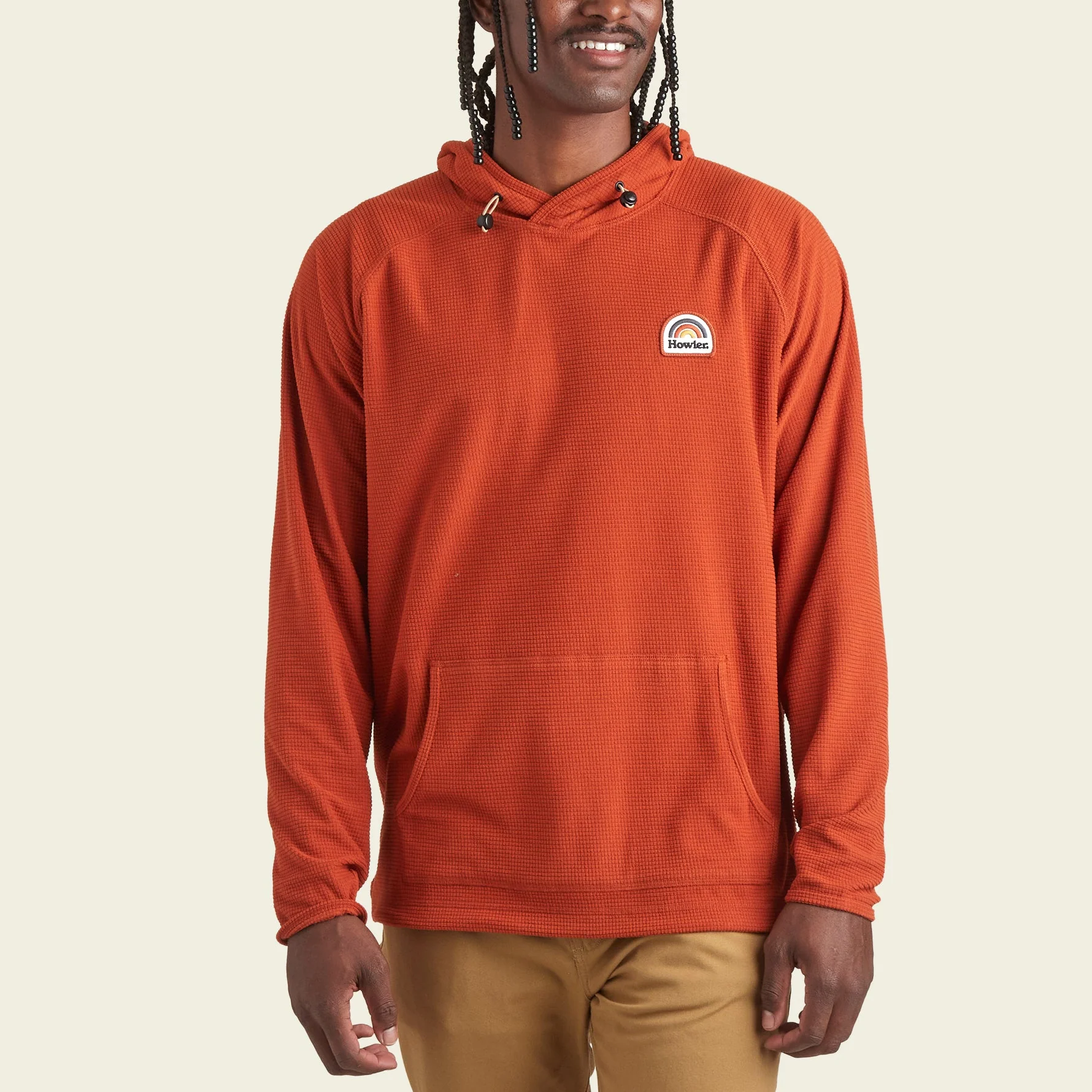 Palo Duro Grid Fleece Hoodie - Cinnamon - Image 5