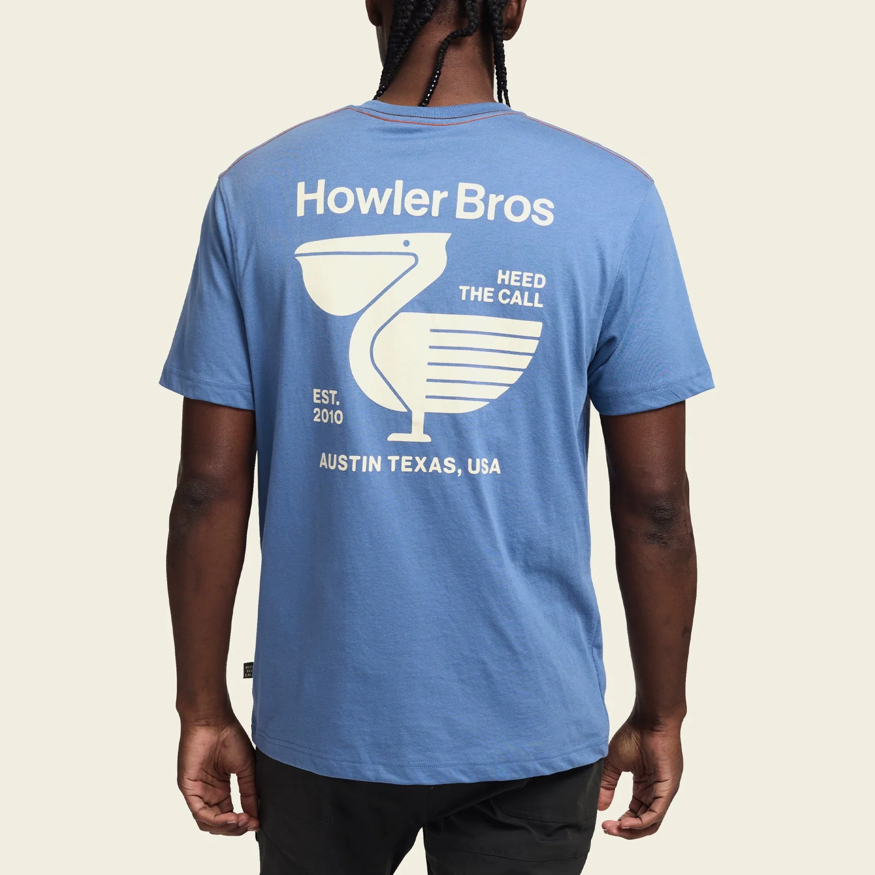 Pelican Postage Pocket T-Shirt - Blue Horizon - Image 4