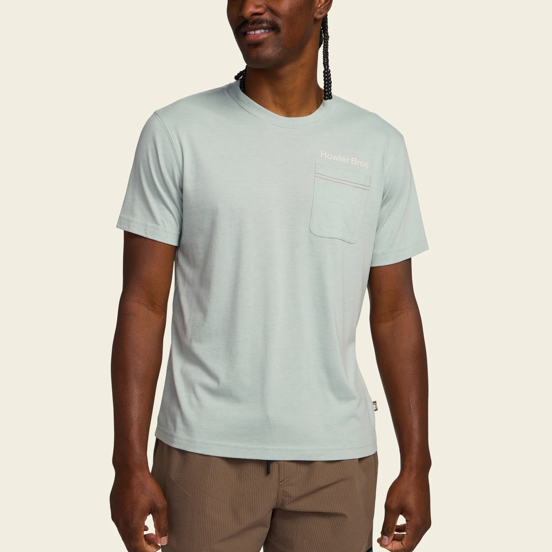 Pelican Postage Pocket T-Shirt - Puritan Grey - Image 4