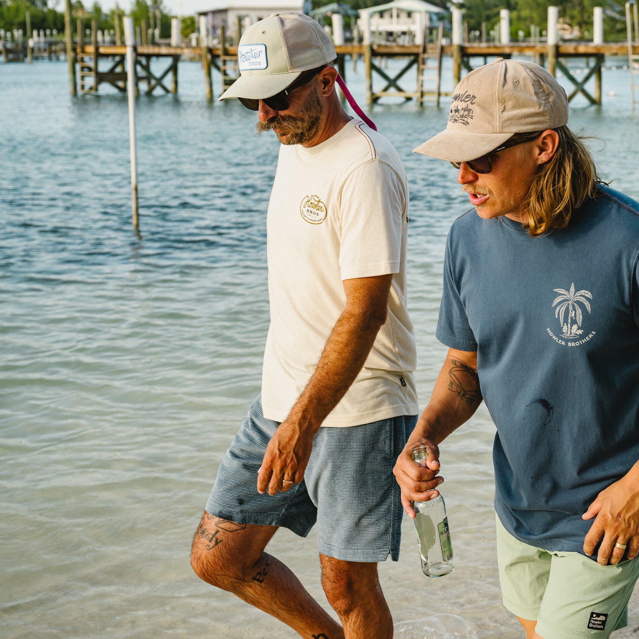Pressure Drop Cord Shorts - Grid : Blue Mirage - Image 9