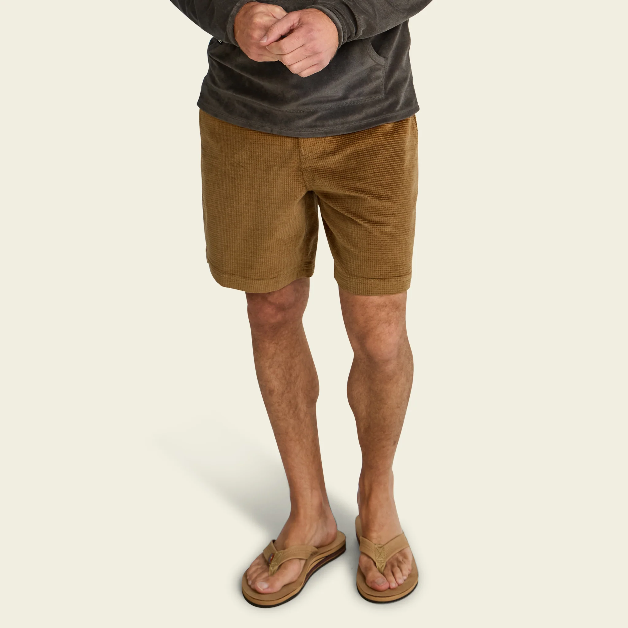 Pressure Drop Cord Shorts - Grid : British Khaki - Image 3