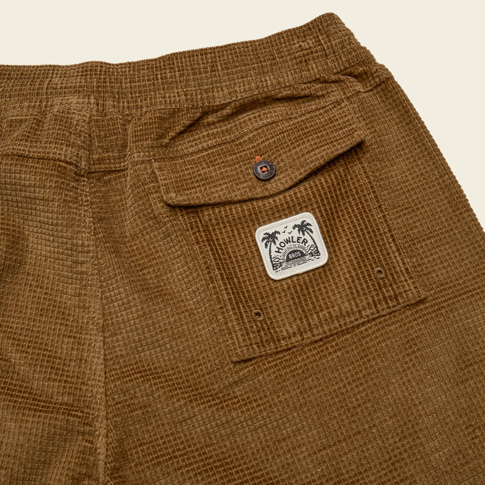 Pressure Drop Cord Shorts - Grid : British Khaki - Image 6