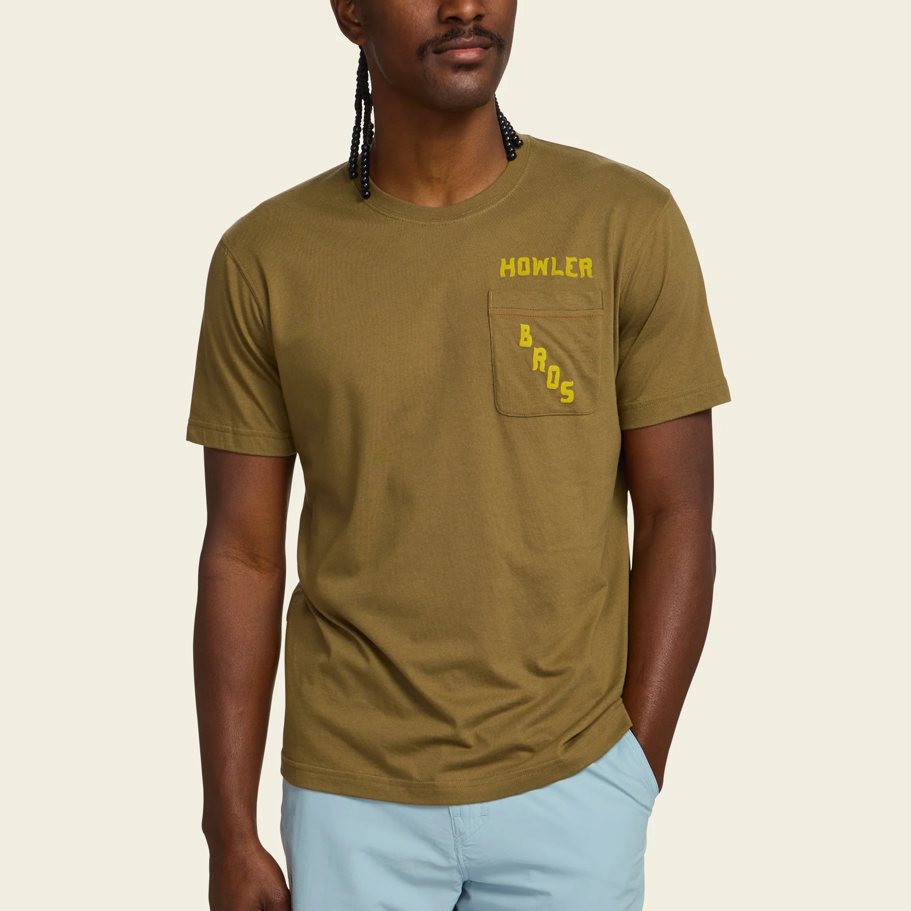 Prickly Pear Pocket T-Shirt - Ivy Green - Image 4