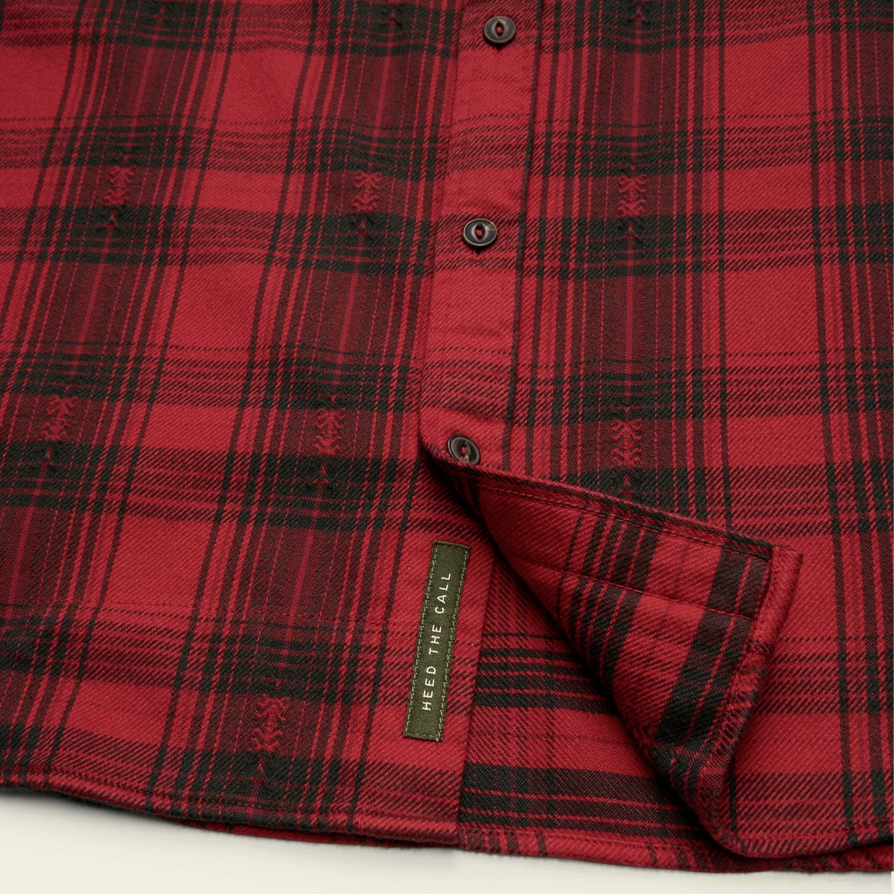 Quintana Quilted Flannel - Big Barrett Plaid : Brick Red - Image 7