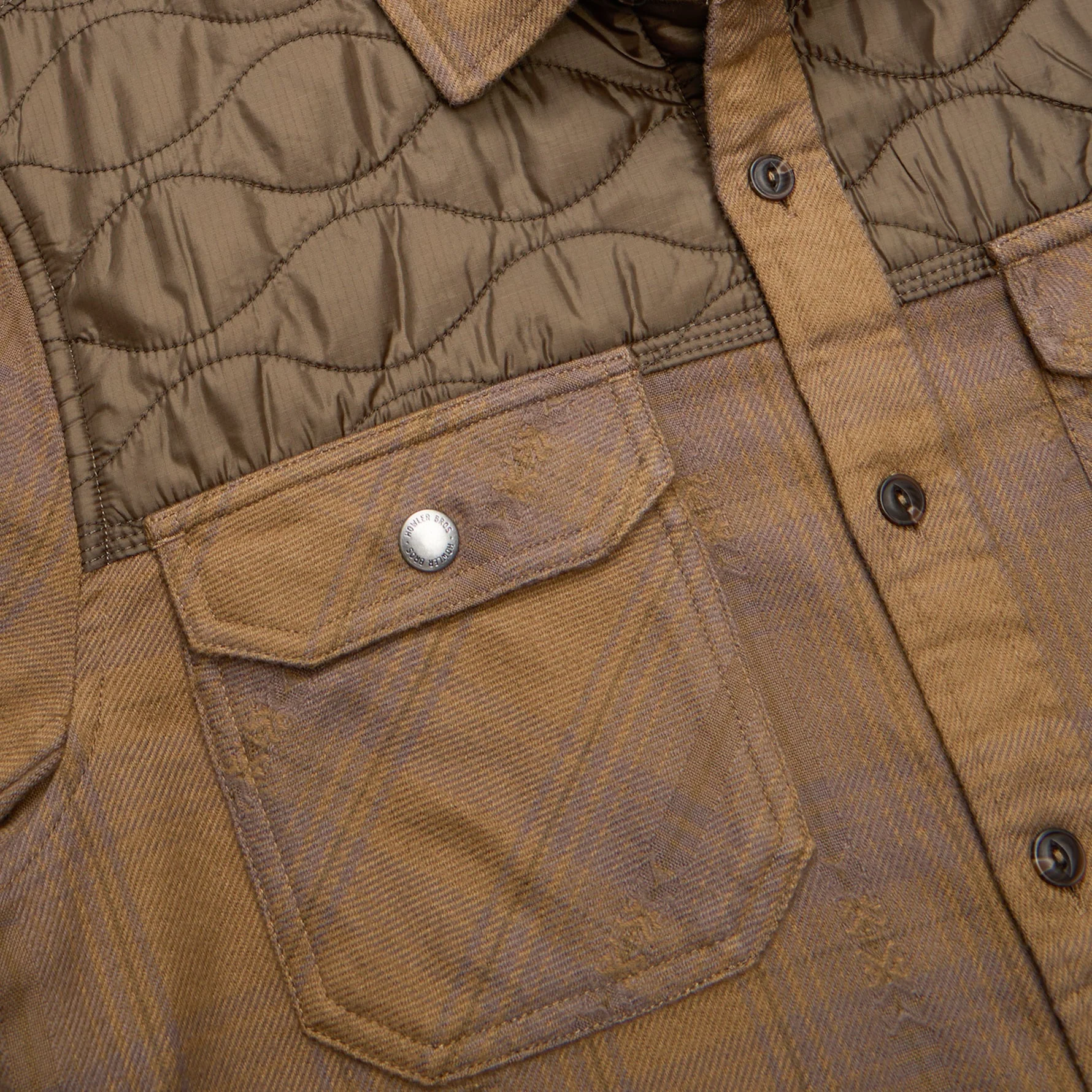Quintana Quilted Flannel - Big Barrett Plaid : Swamp - Image 5