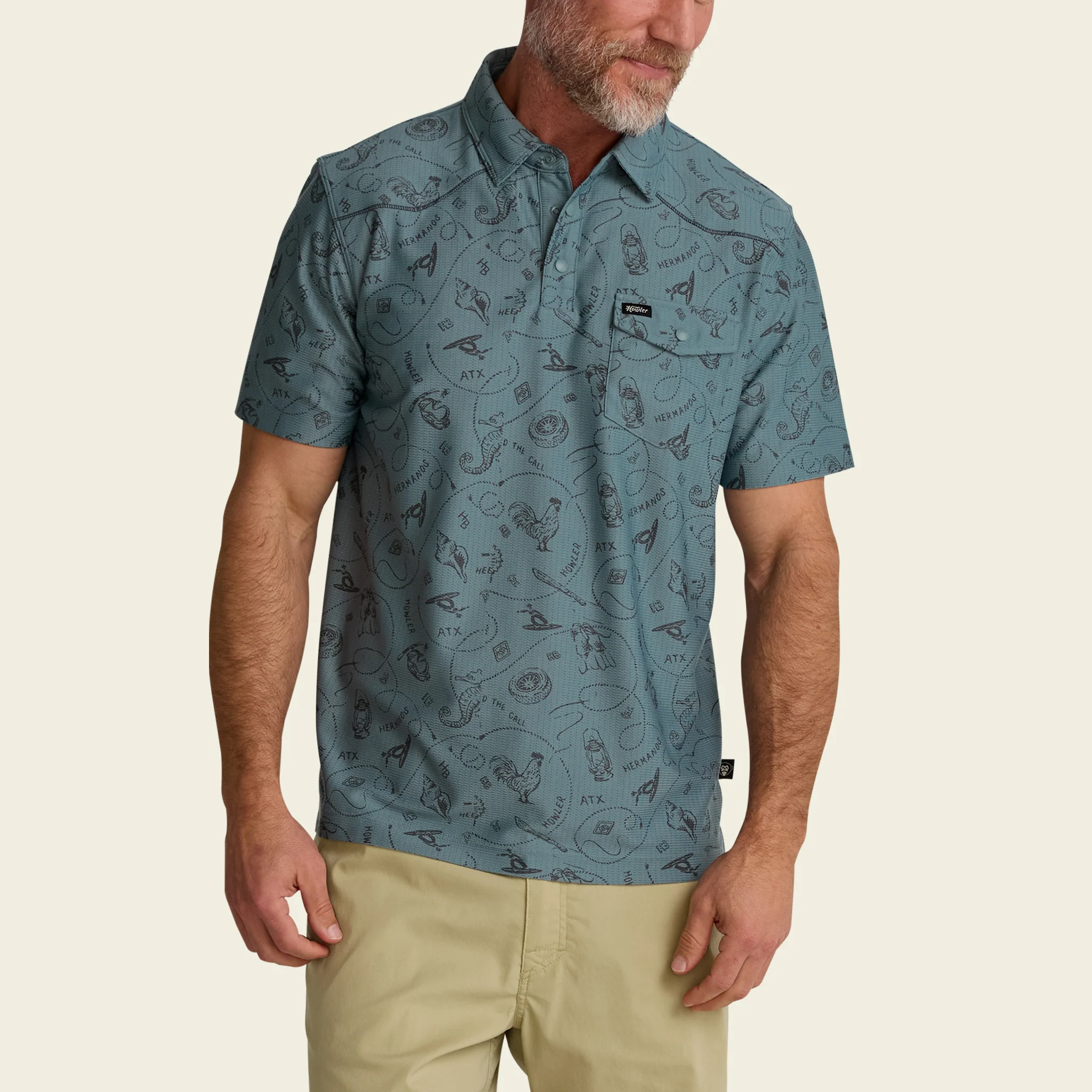 Ranchero Tech Polo - Sea Rodeo : Iron Blue - Image 4