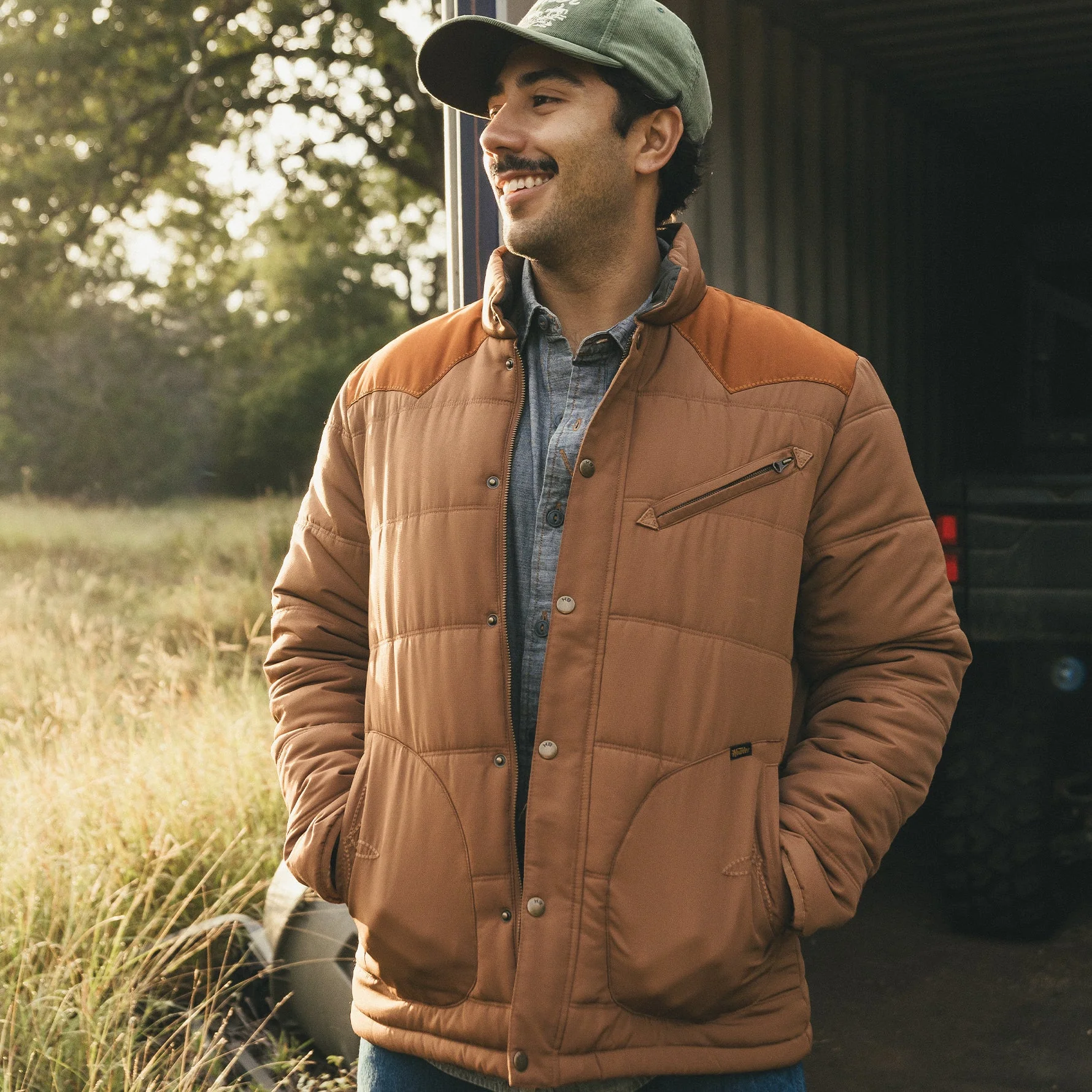 Rounder Quilted Jacket - Duck Brown / Rust - Image 2