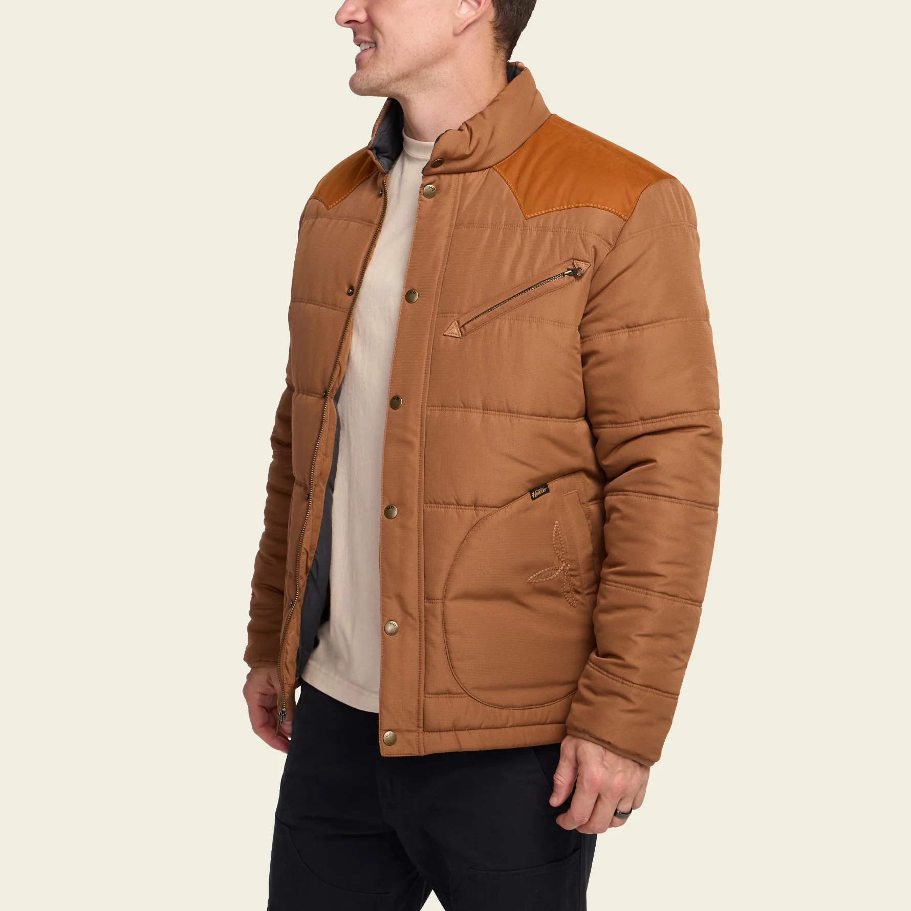 Rounder Quilted Jacket - Duck Brown / Rust - Image 4