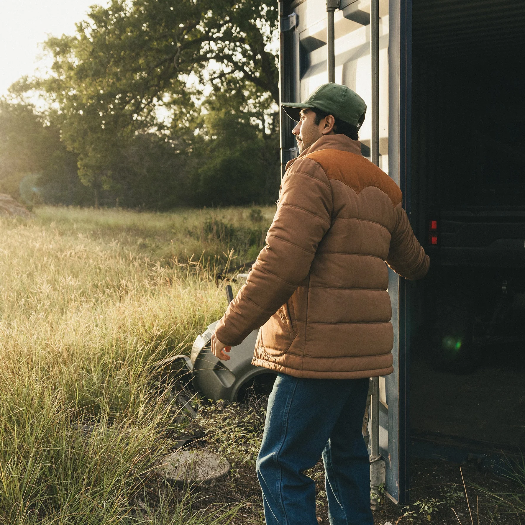 Rounder Quilted Jacket - Duck Brown / Rust - Image 8