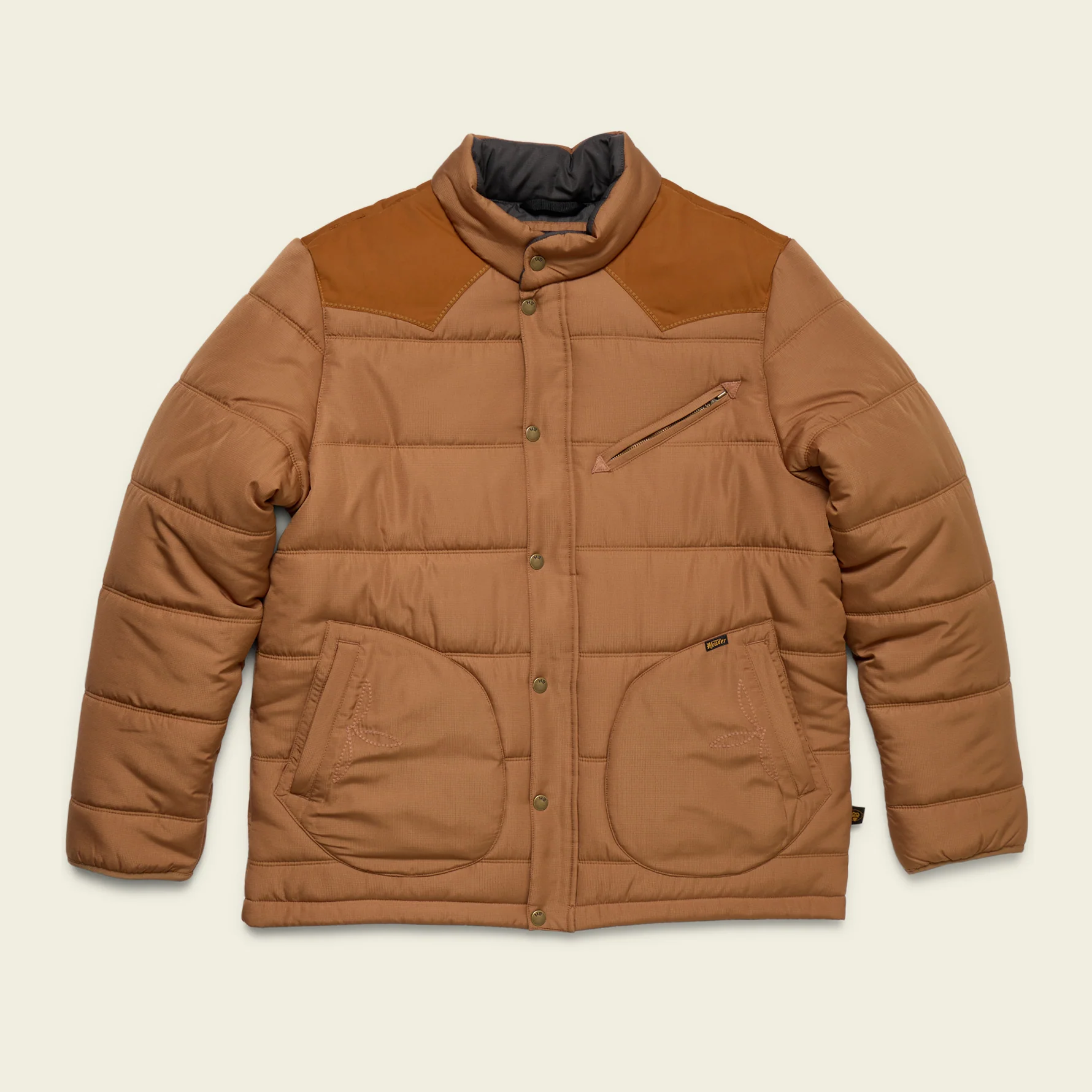 Rounder Quilted Jacket - Duck Brown / Rust - Image 9