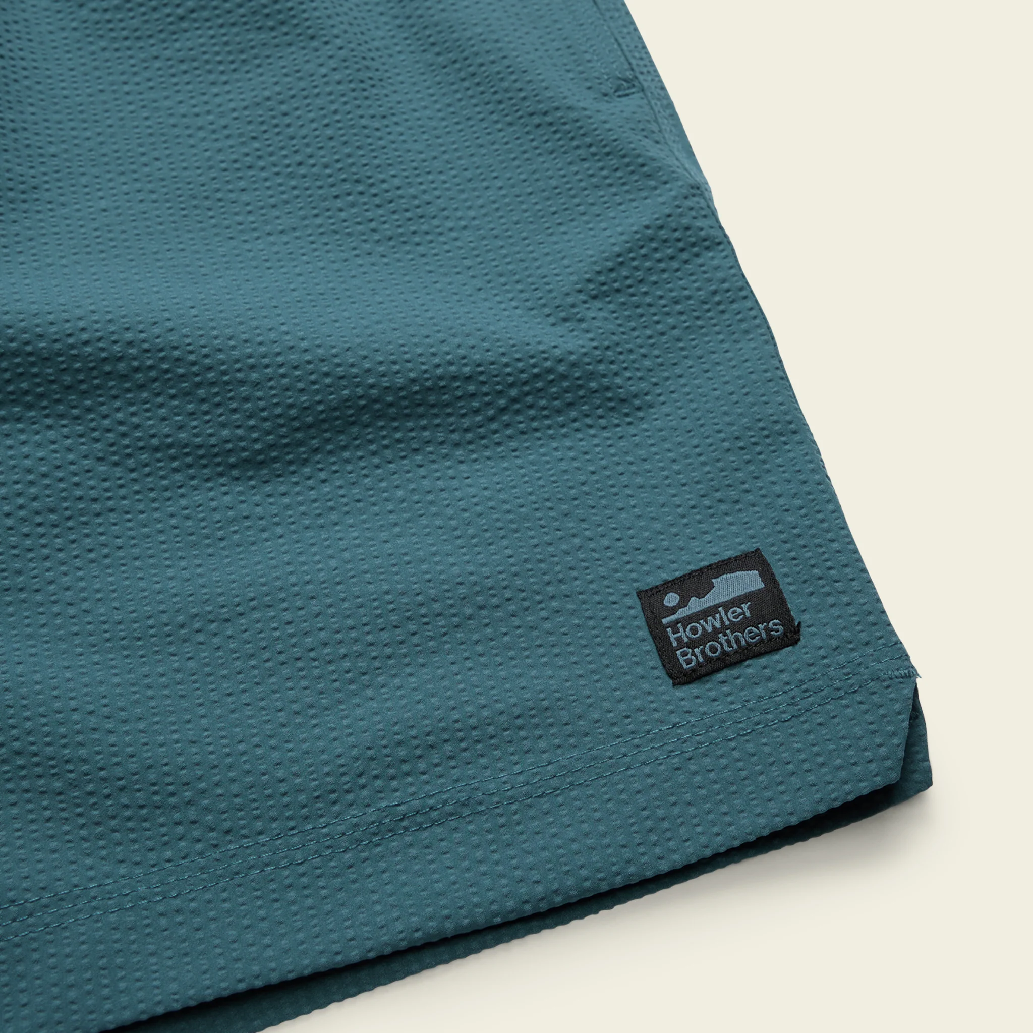 Salado Seersucker Shorts - Dark Teal - Image 5
