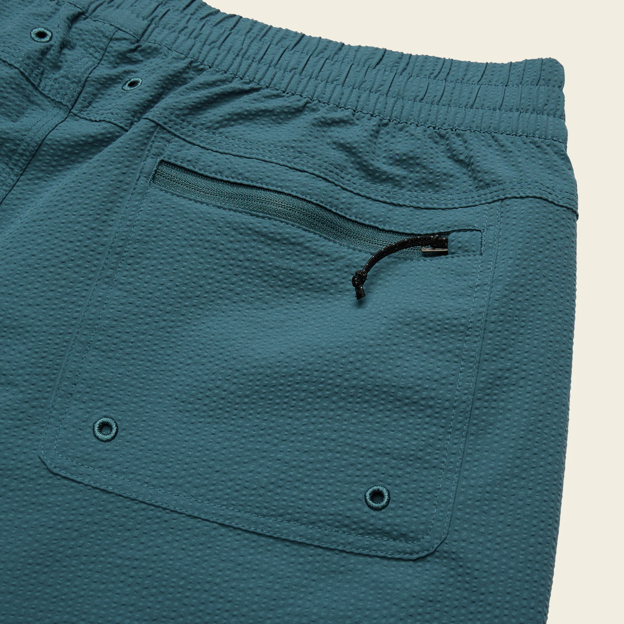 Salado Seersucker Shorts - Dark Teal - Image 6
