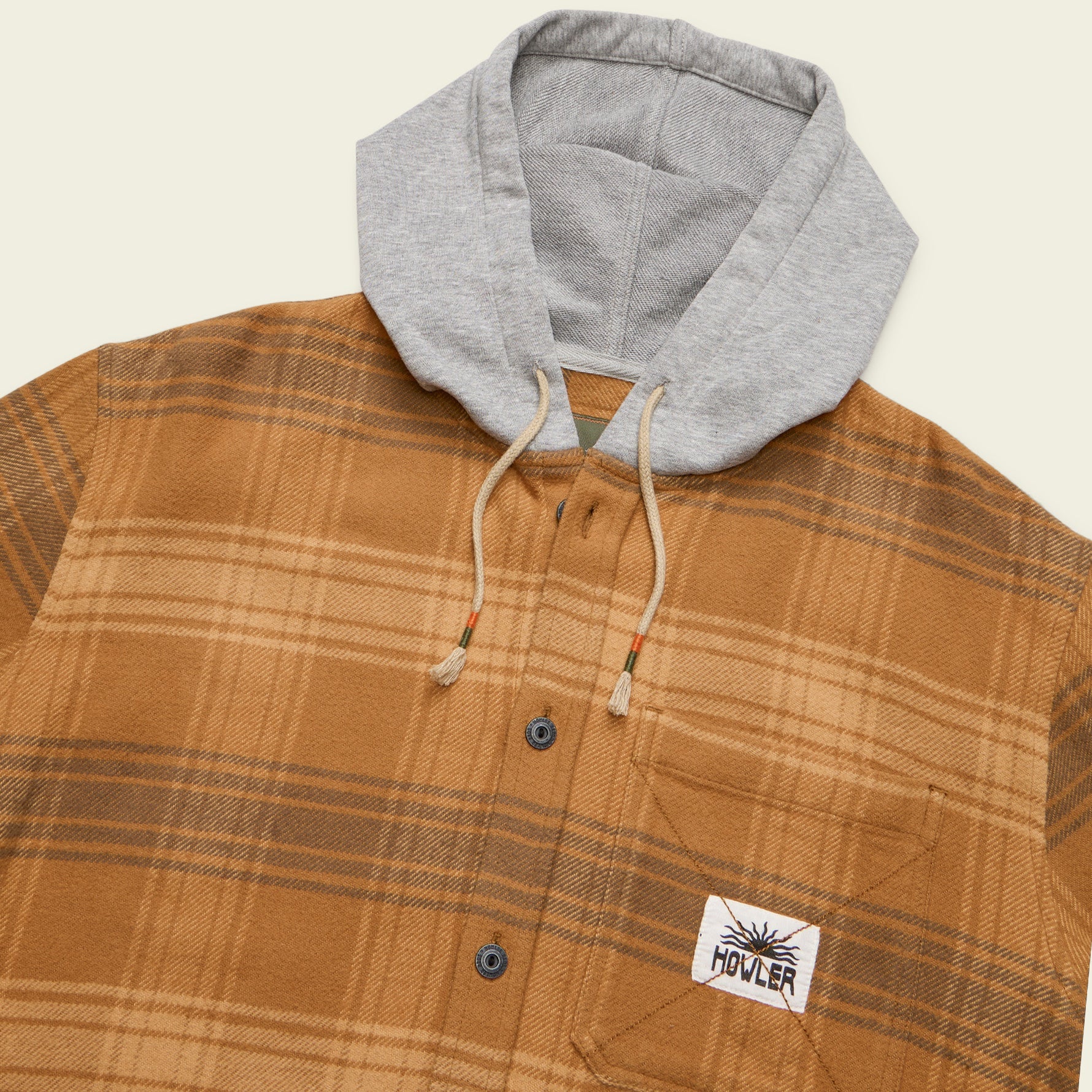 Salvo Hooded Blanket Flannel - Mesa Plaid : Duck Brown - Image 3