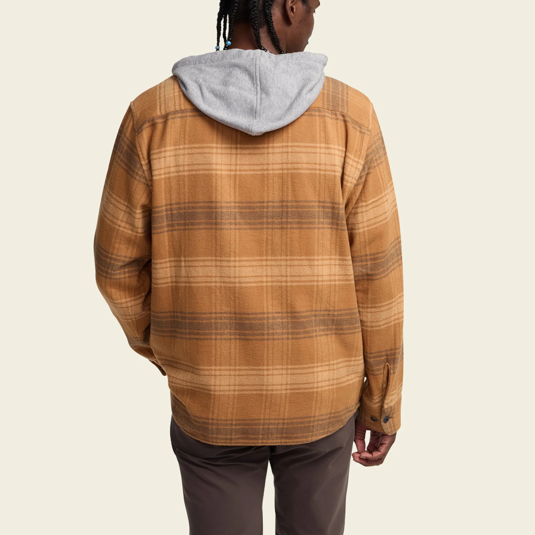 Salvo Hooded Blanket Flannel - Mesa Plaid : Duck Brown - Image 5