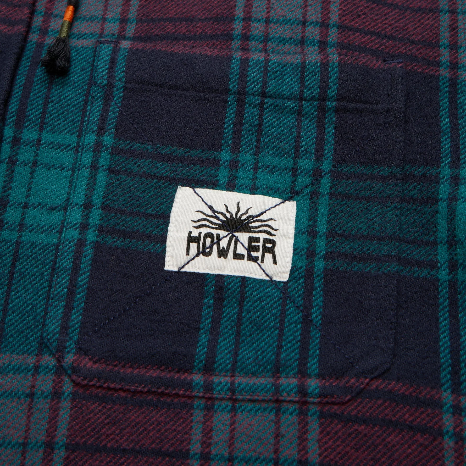 Salvo Hooded Blanket Flannel - Mesa Plaid : Midnight - Image 7
