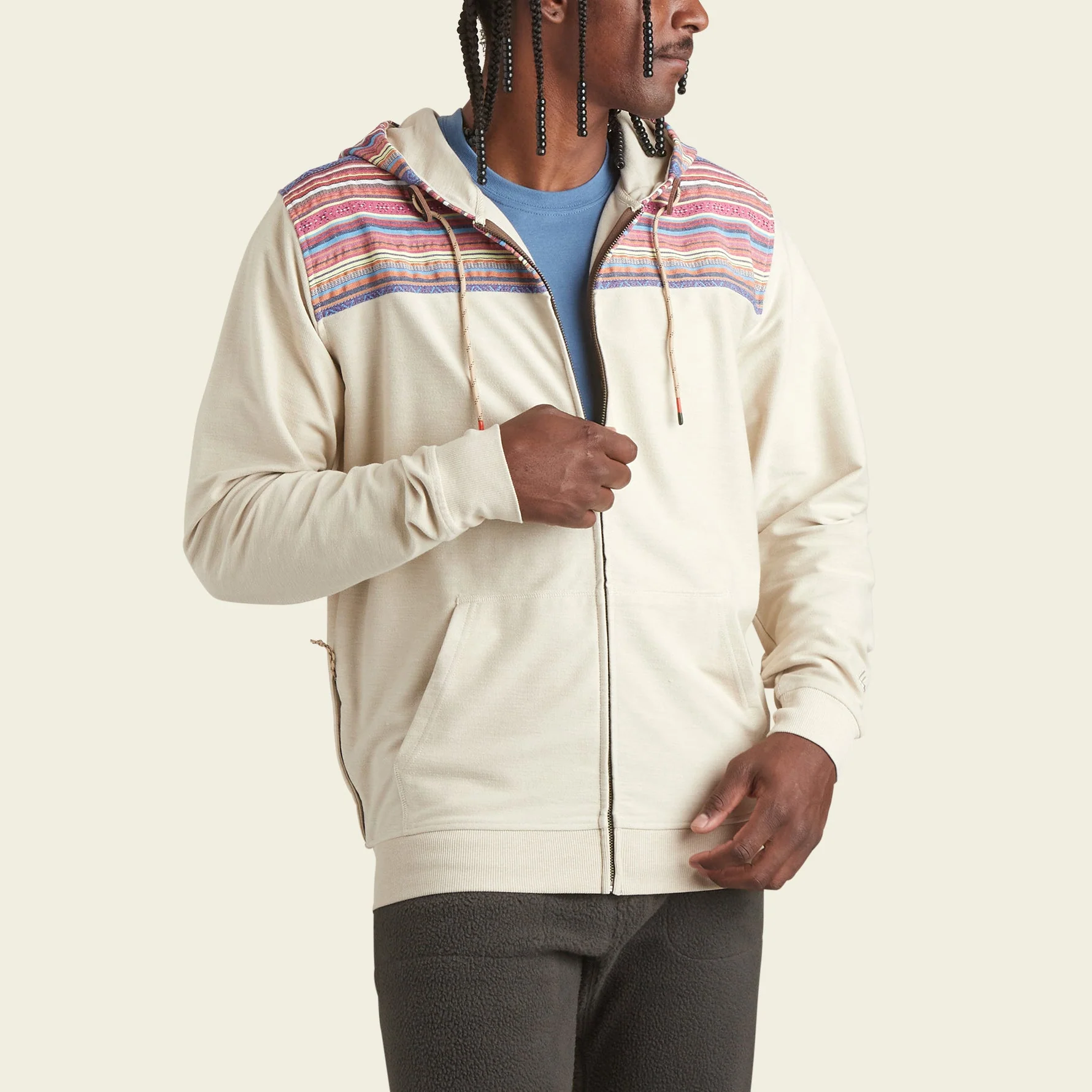Shaman Hoodie - Oatmeal Heather / Quanzi Jacquard - Image 5