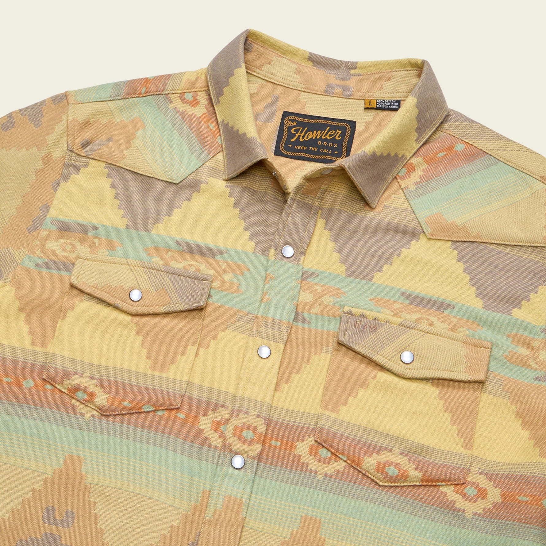 Sheridan Flannel - Mitla Motifs : Old Gold - Image 3