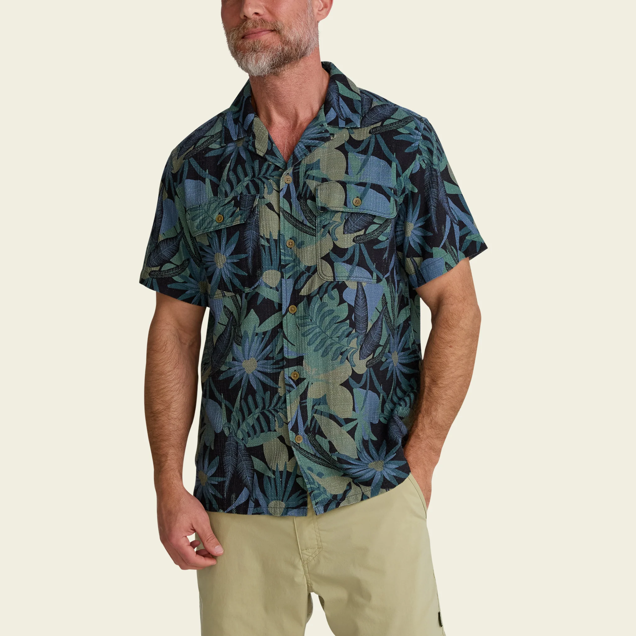Shores Club Shirt - Tropical Dimension : Antique Black - Image 4
