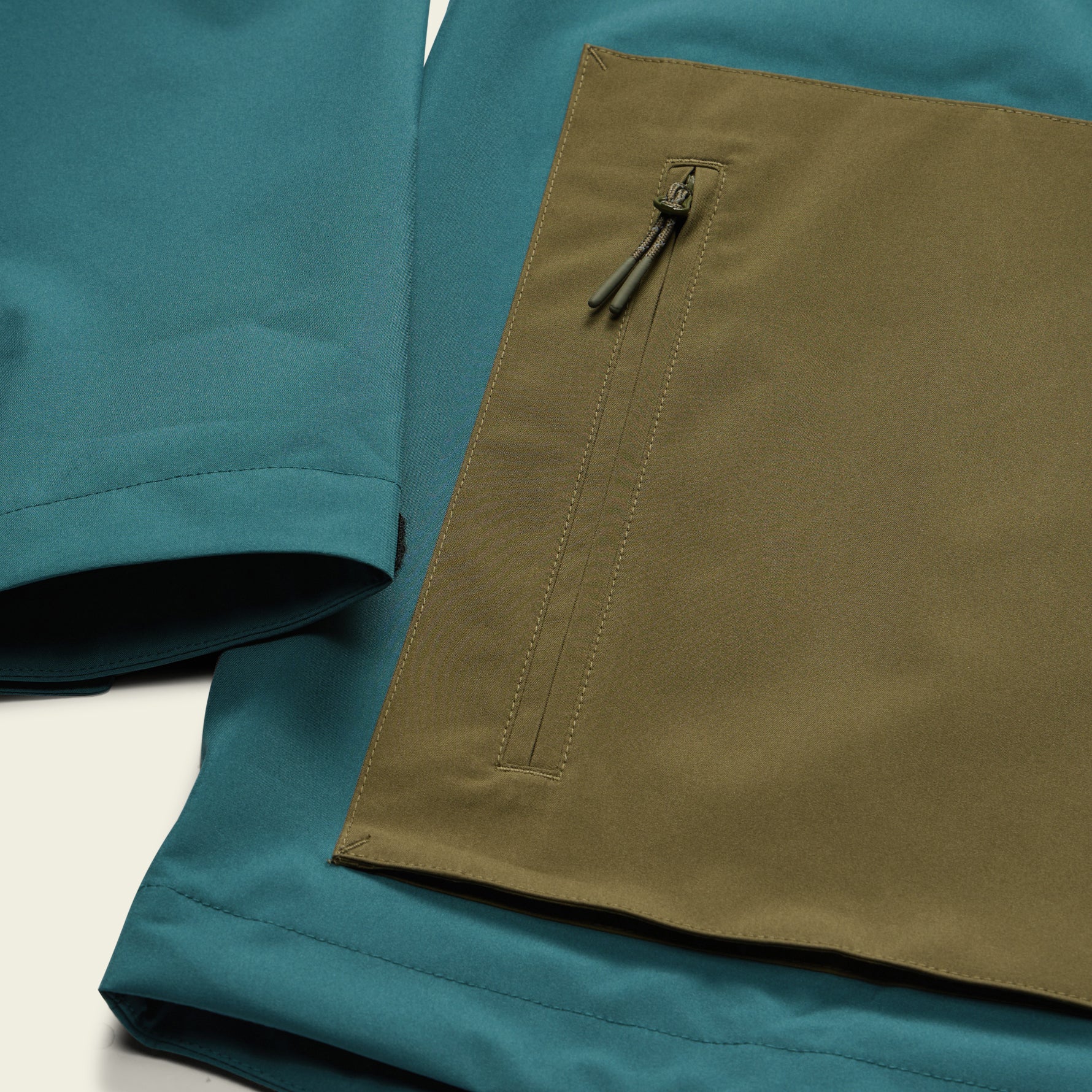 Storm Splitter Rain Shell - Dark Teal / Dark Olive - Image 6