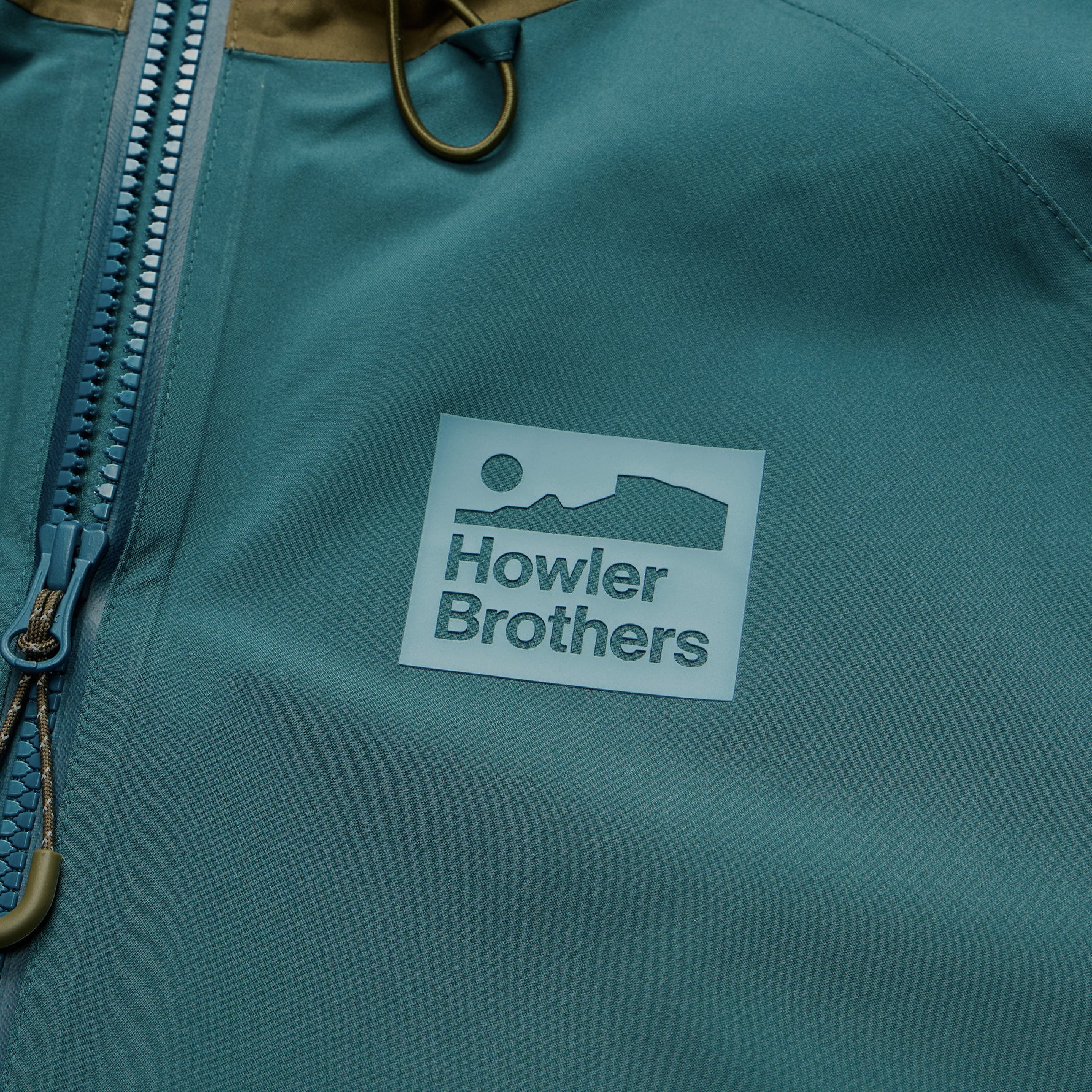 Storm Splitter Rain Shell - Dark Teal / Dark Olive - Image 7