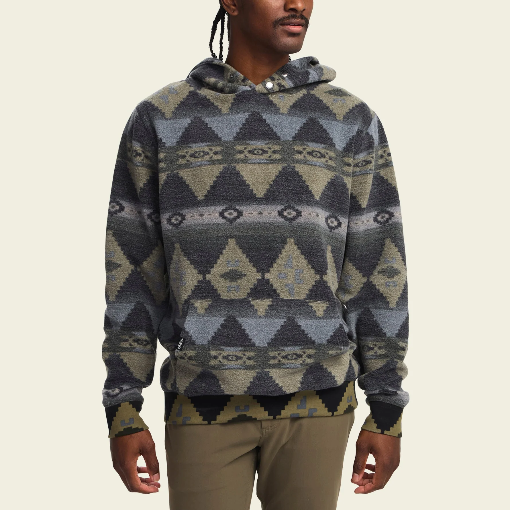 Tajima Hoodie - Mitla Motifs : True Black - Image 4